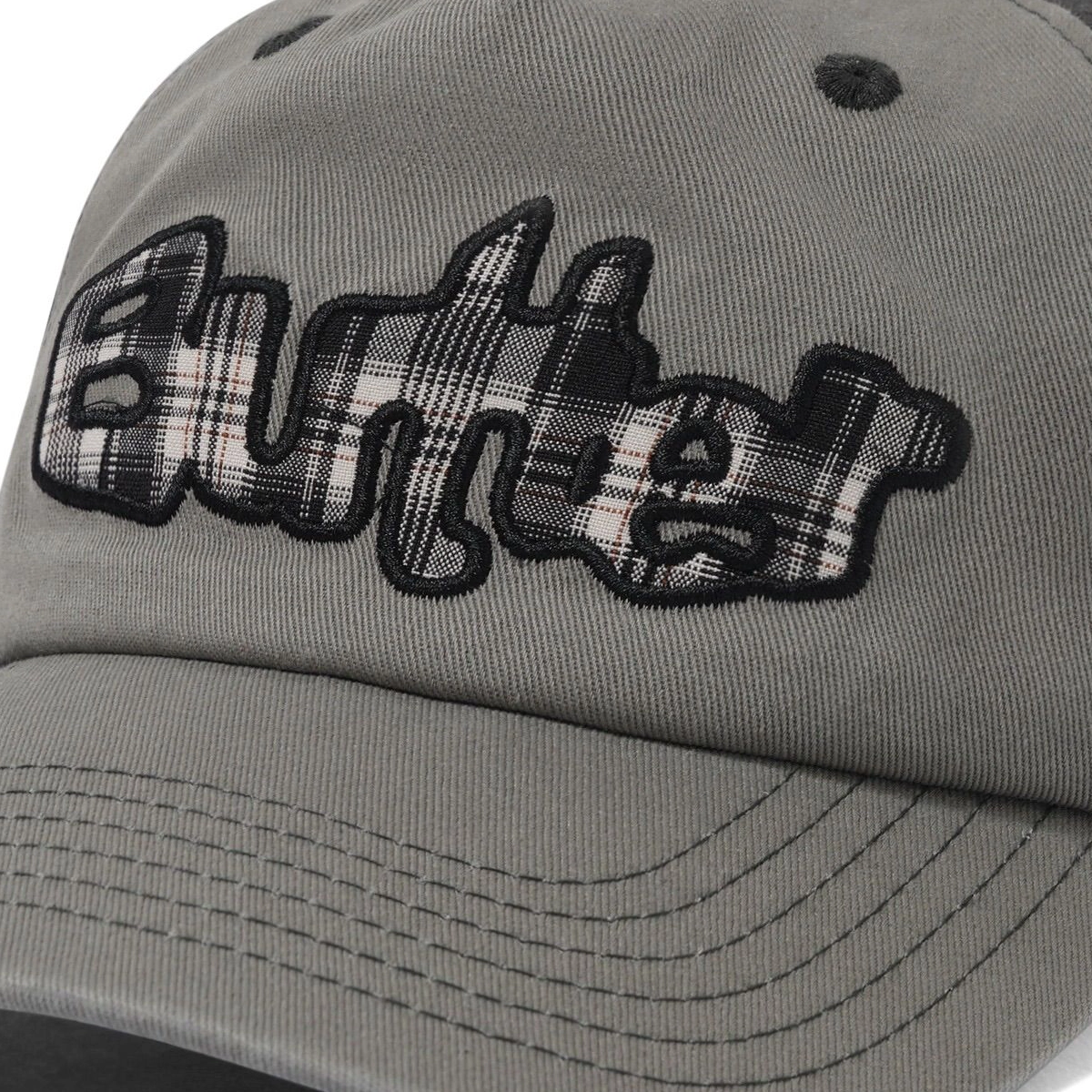 Stretch 5 Panel Cap Casquette, casquette de baseball, logo en peluche, motif en fil, couleur grise