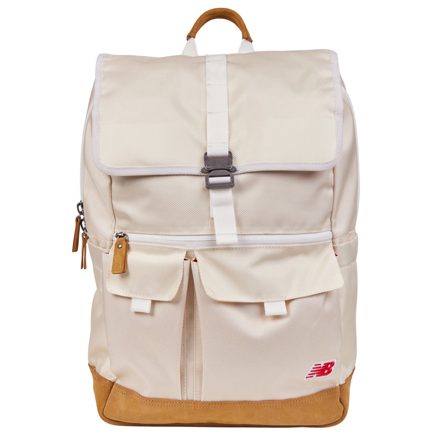Rucksack, Canvas, Beige, Kordelverschluss, Vorne Taschen