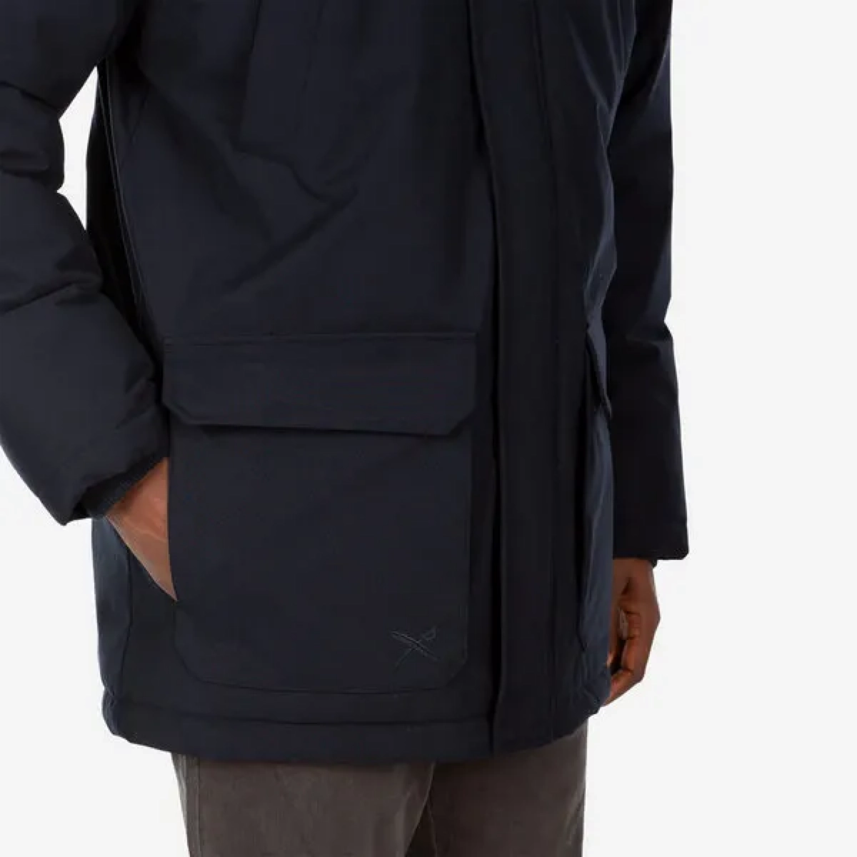 Nilas Parka dunkel, Jacke, Pufferjacke, Seitentasche, Nähte