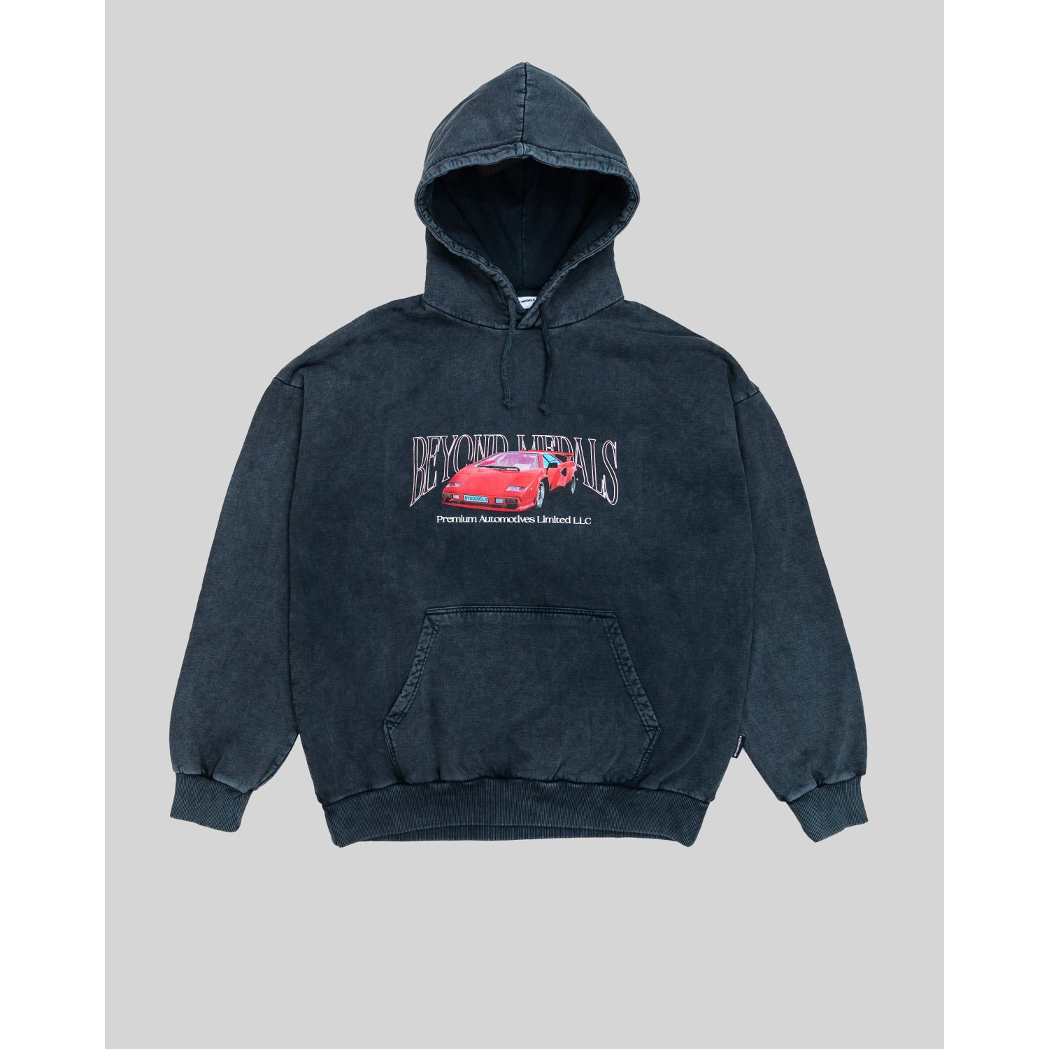 Premium Hoodie Sweat à capuche, pull, poche kangourou, bleu marine, motif graphique