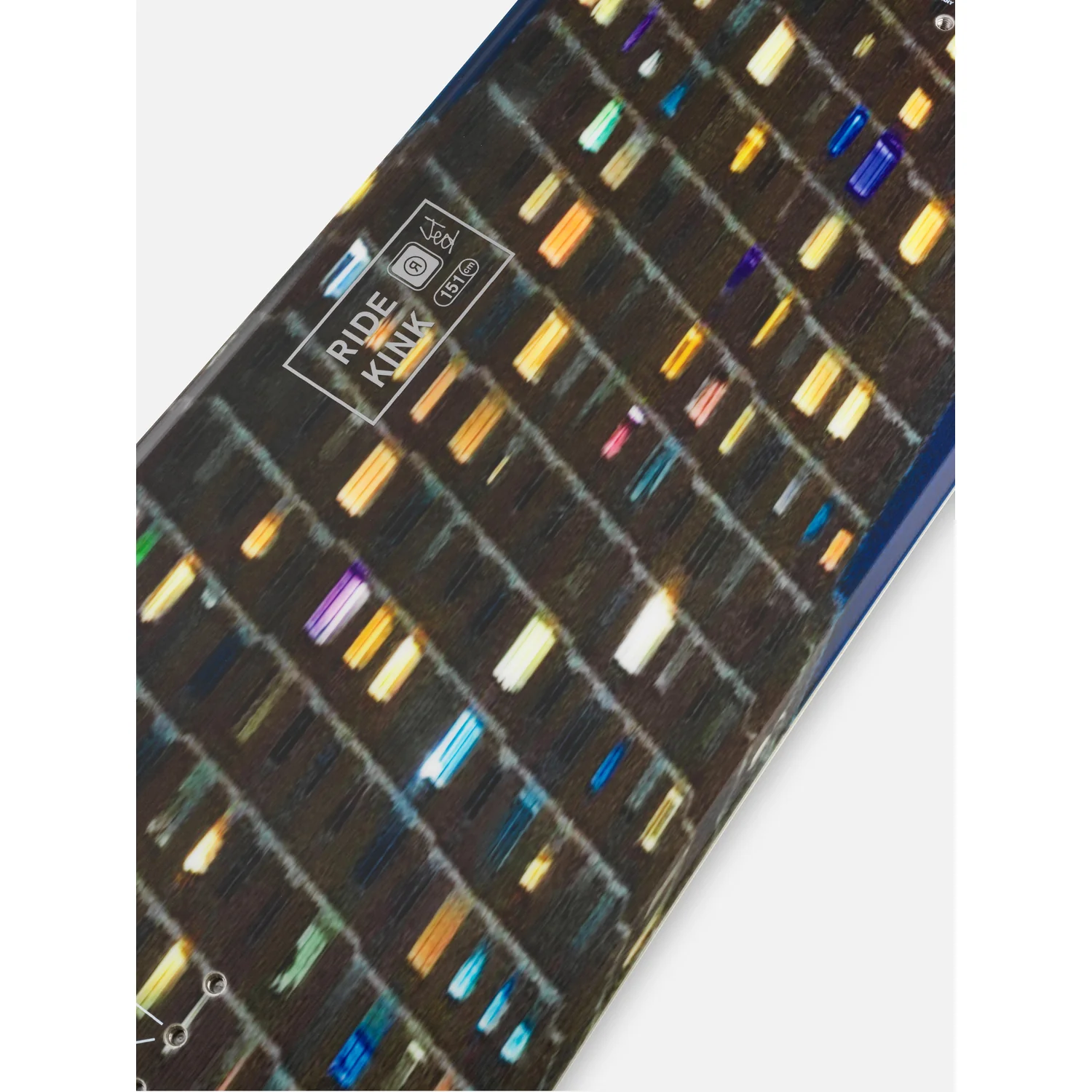 Snowboard, 151 cm, motif coloré, fond noir