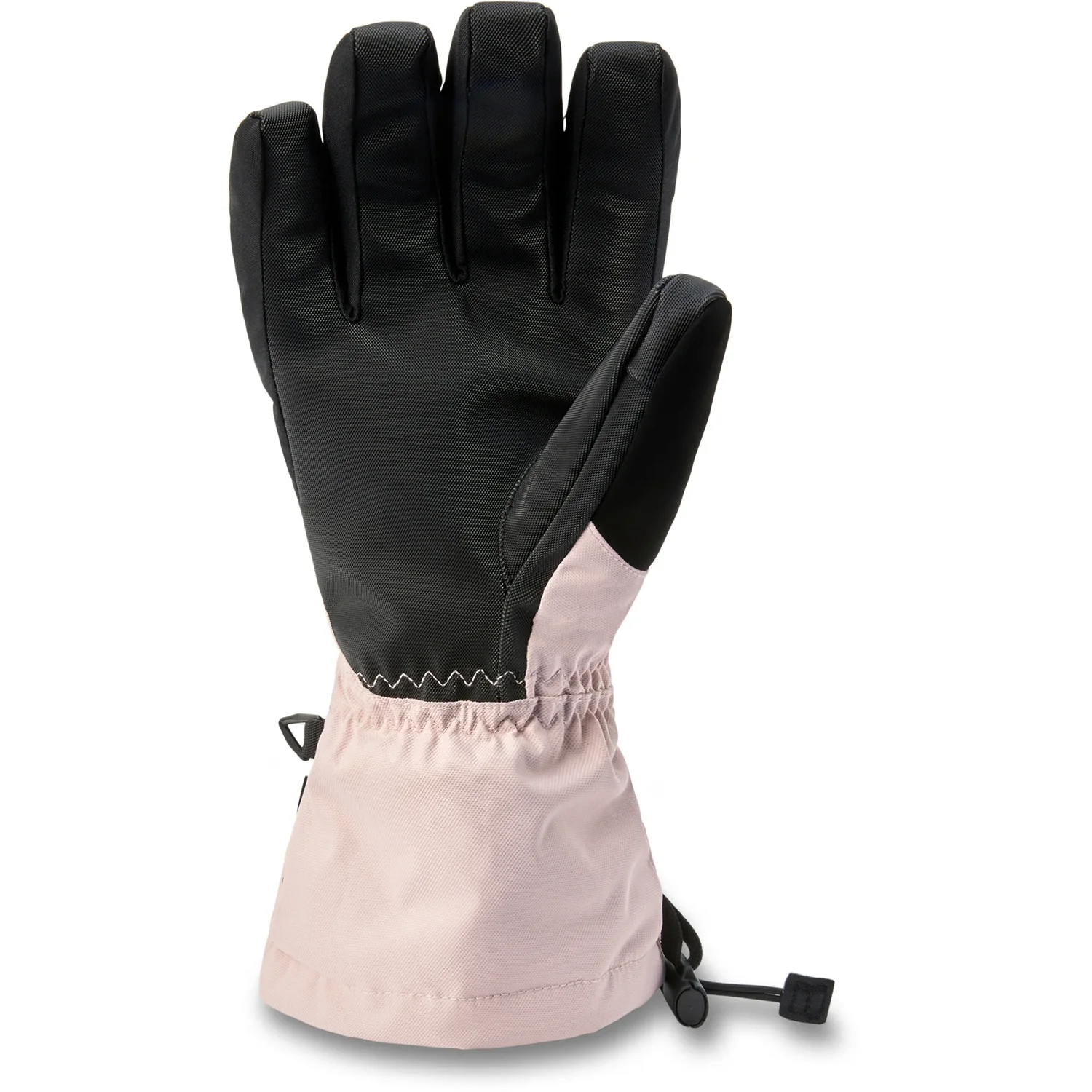 Winterhandschuh, schwarz-rosa, Stulpenmanschette, elastischer Verschluss, Textil
