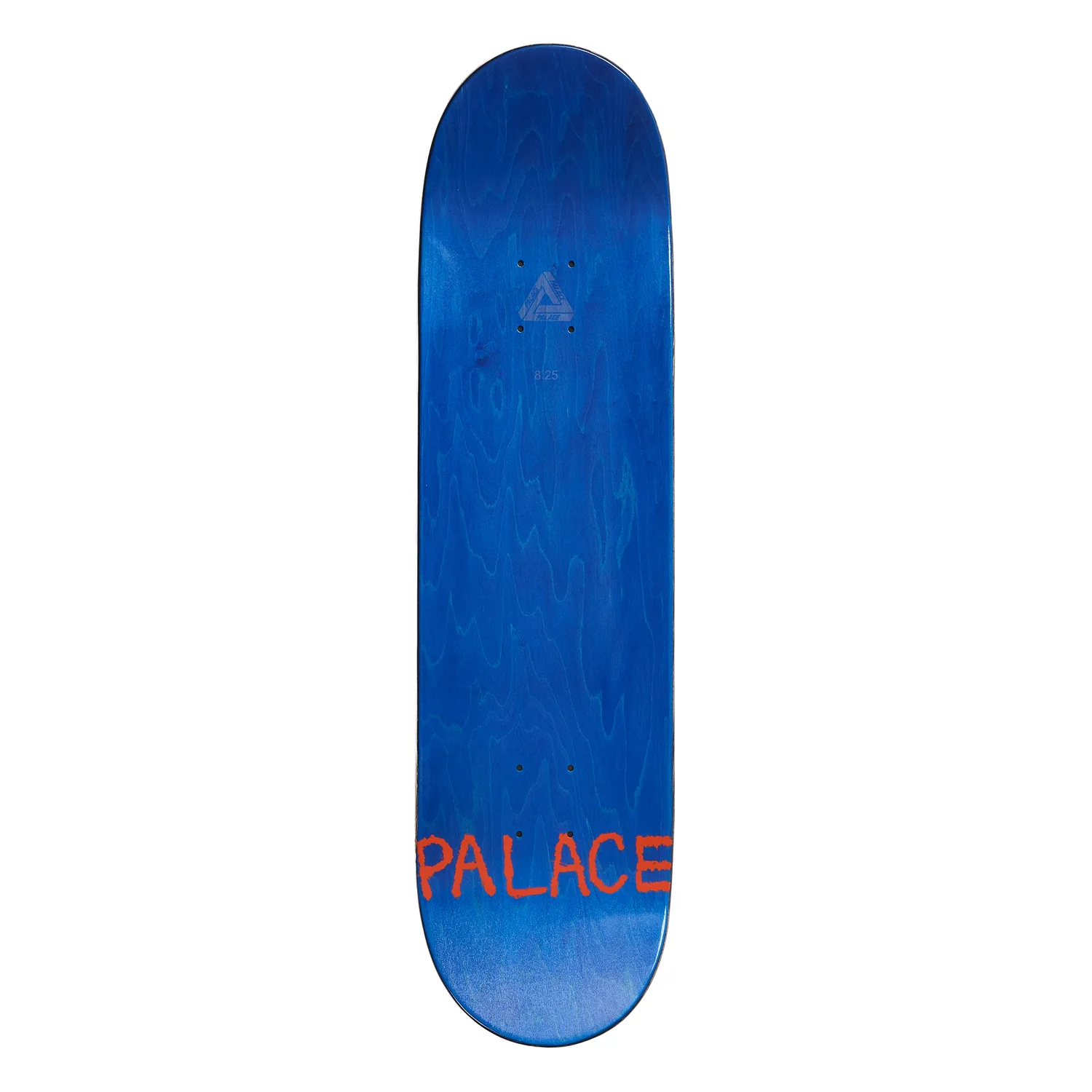 Planche de skateboard, bois d'érable, bleue, logo rouge, 8,25 pouces
