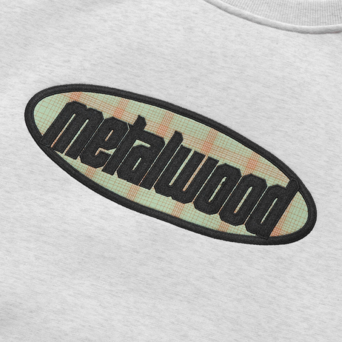 Plaid Oval Logo Raglan Metalwood Studio Plaid Oval Logo Raglan Heather Grey, Ansicht 2