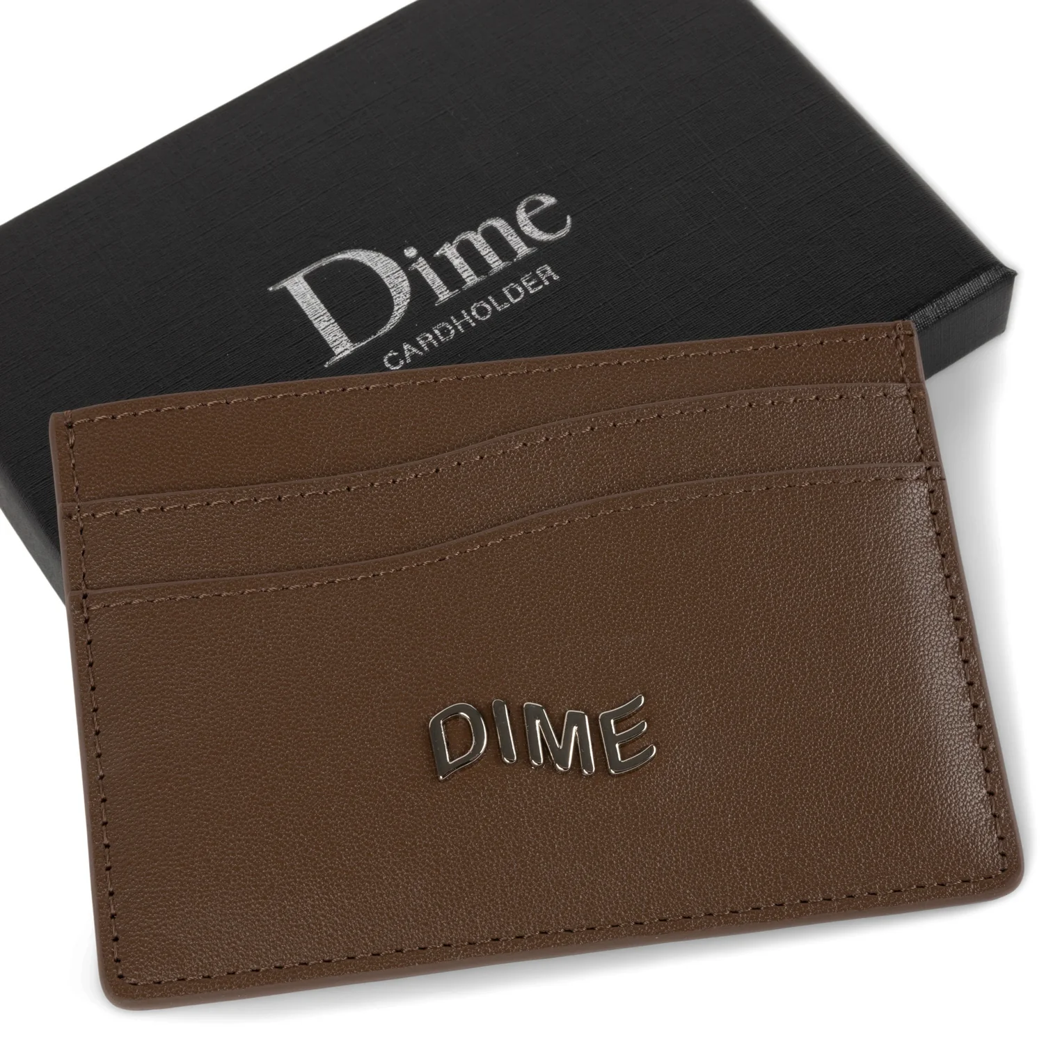 Leather Cardholder Dime Leather Cardholder Brown, vue 2
