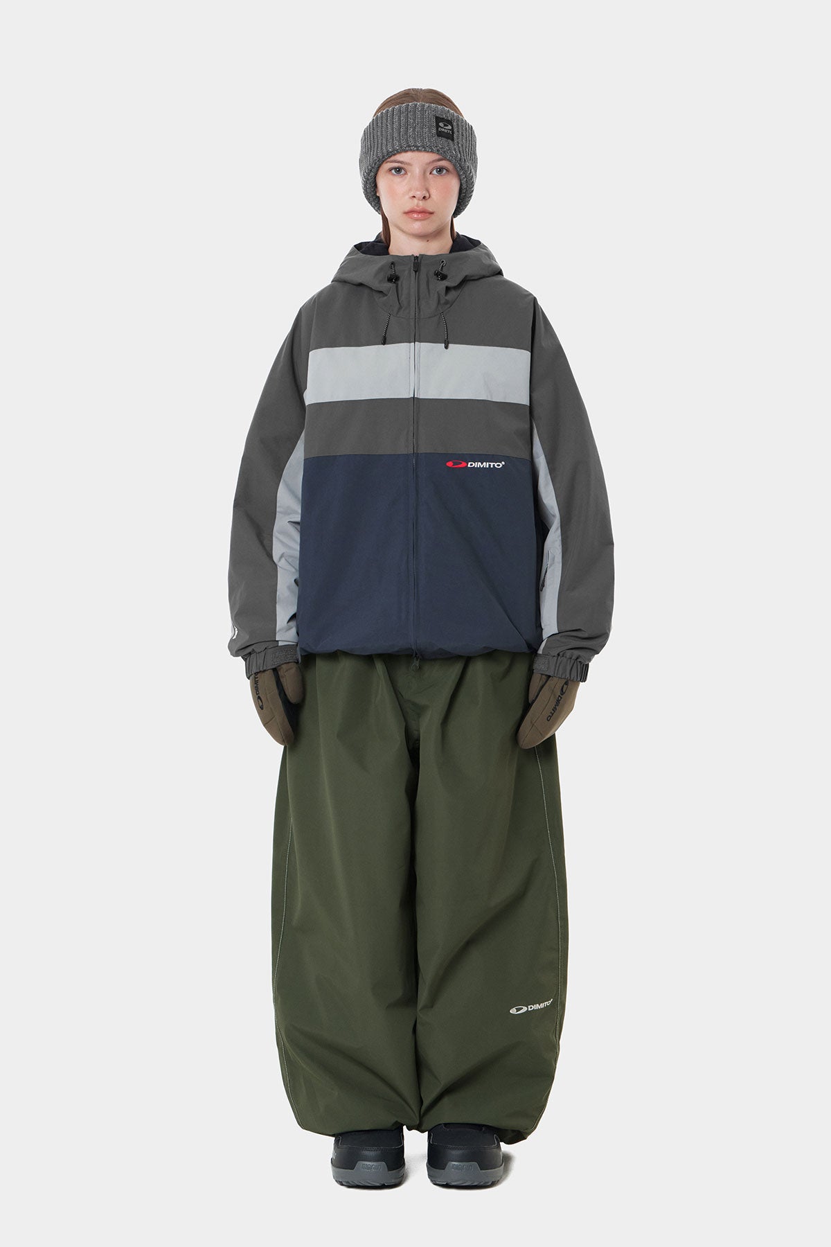 Dimito Banded Wide Pants Dry Mugwort, vue 6