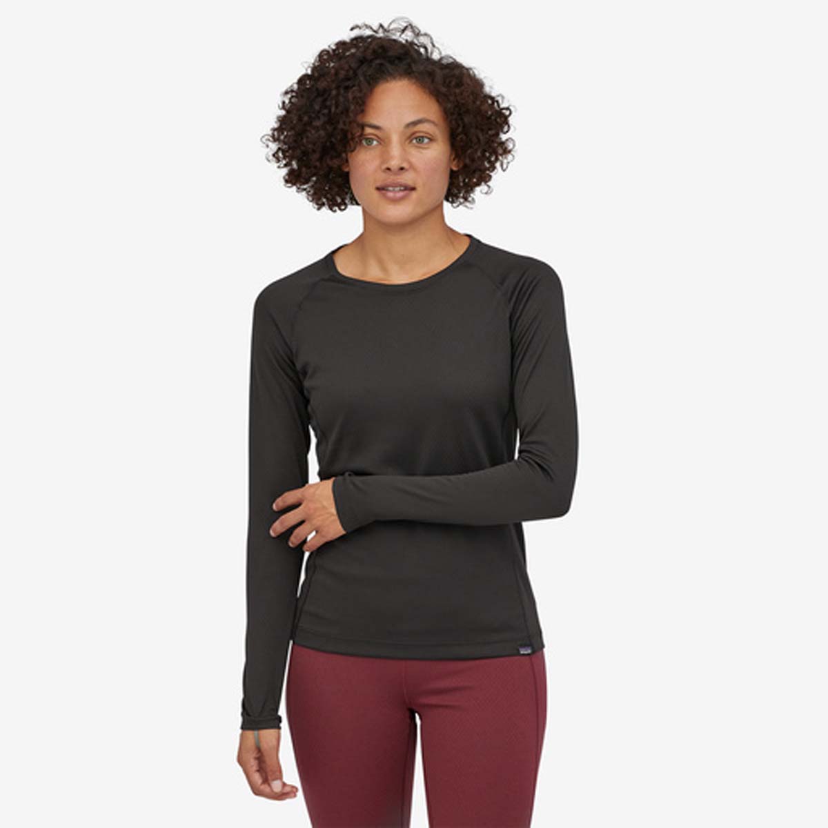 W's Capilene Midweight Crew Patagonia W's Capilene Midweight Crew Black, vue 2
