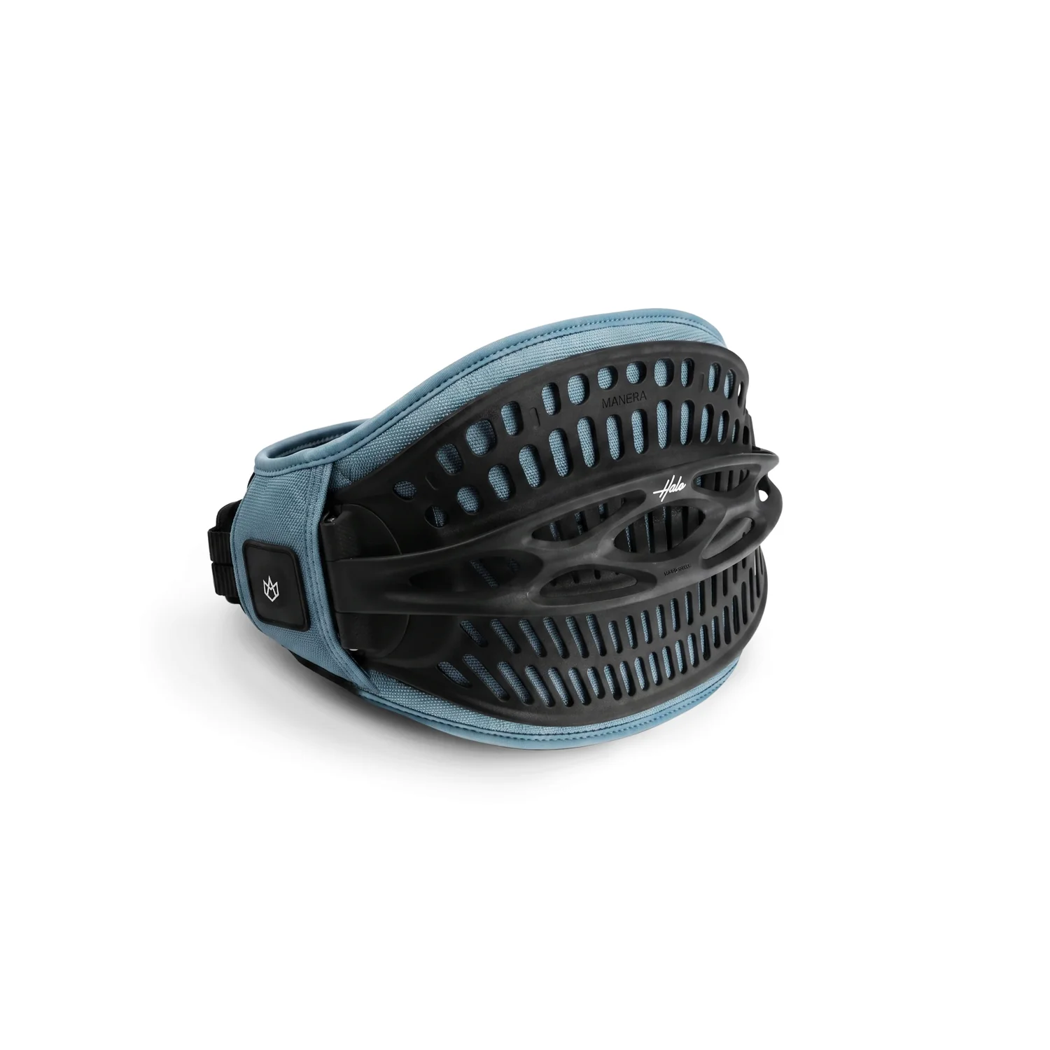 Halo Harness V2 Kitesurf-Trapez, Hüfttrapez, Kunststoffschale, Textilpolsterung, Blau-schwarz