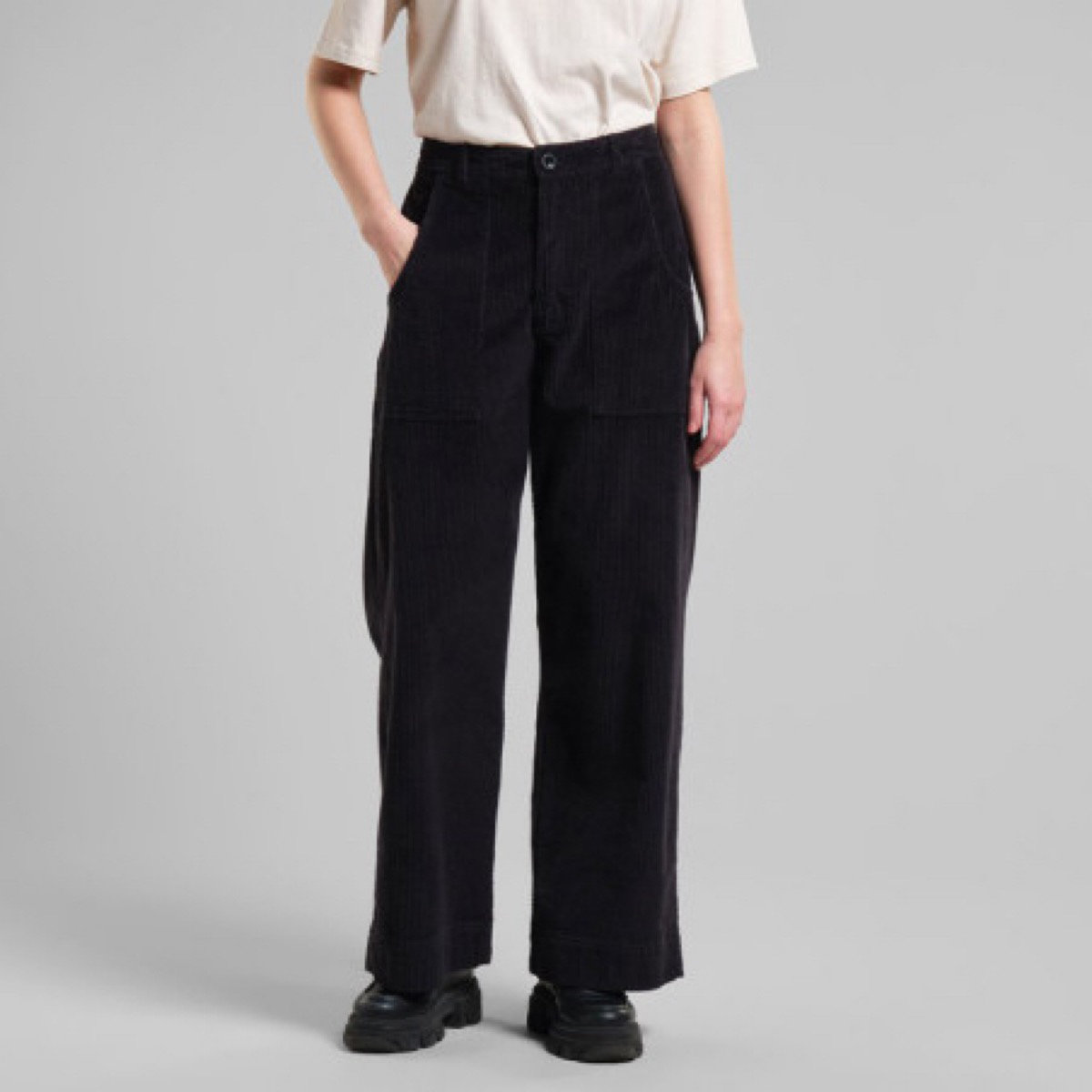 Vara Workwear Corduroy Pants Dedicated Vara Workwear Corduroy Pants Black