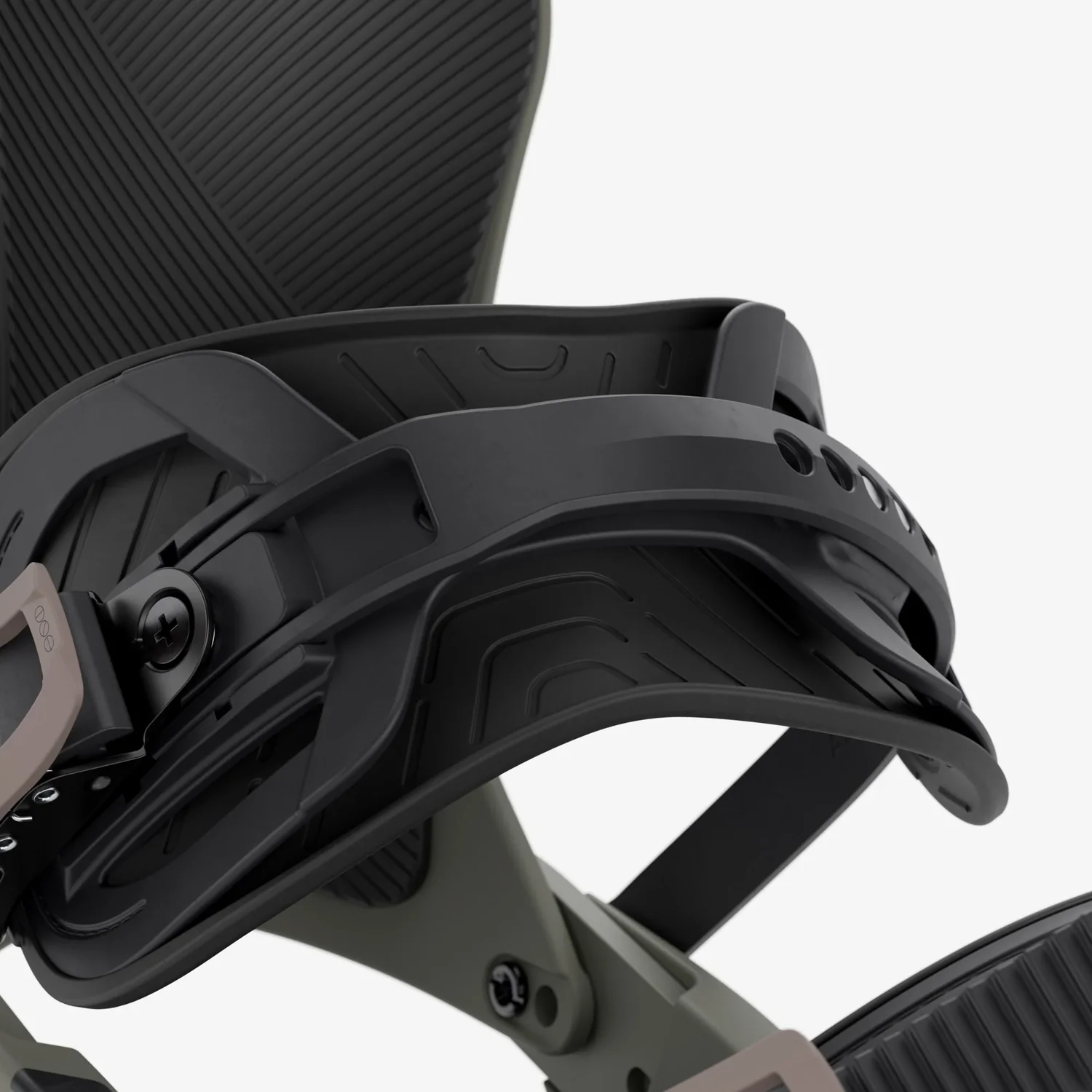 Snowboardbindung, schwarz, Kunststoff, Ratschenverschluss, verstellbare Riemen
