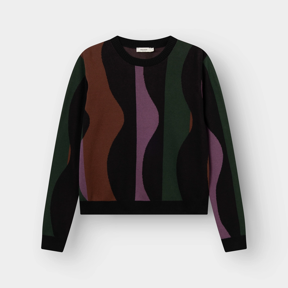 Sweater Arendal Wavy Stripe Pullover, Strickpullover, Rundhals, Muster, Mehrfarbig, Pullover, Pullover, Strickpullover, mehrfarbig, Wellenmuster