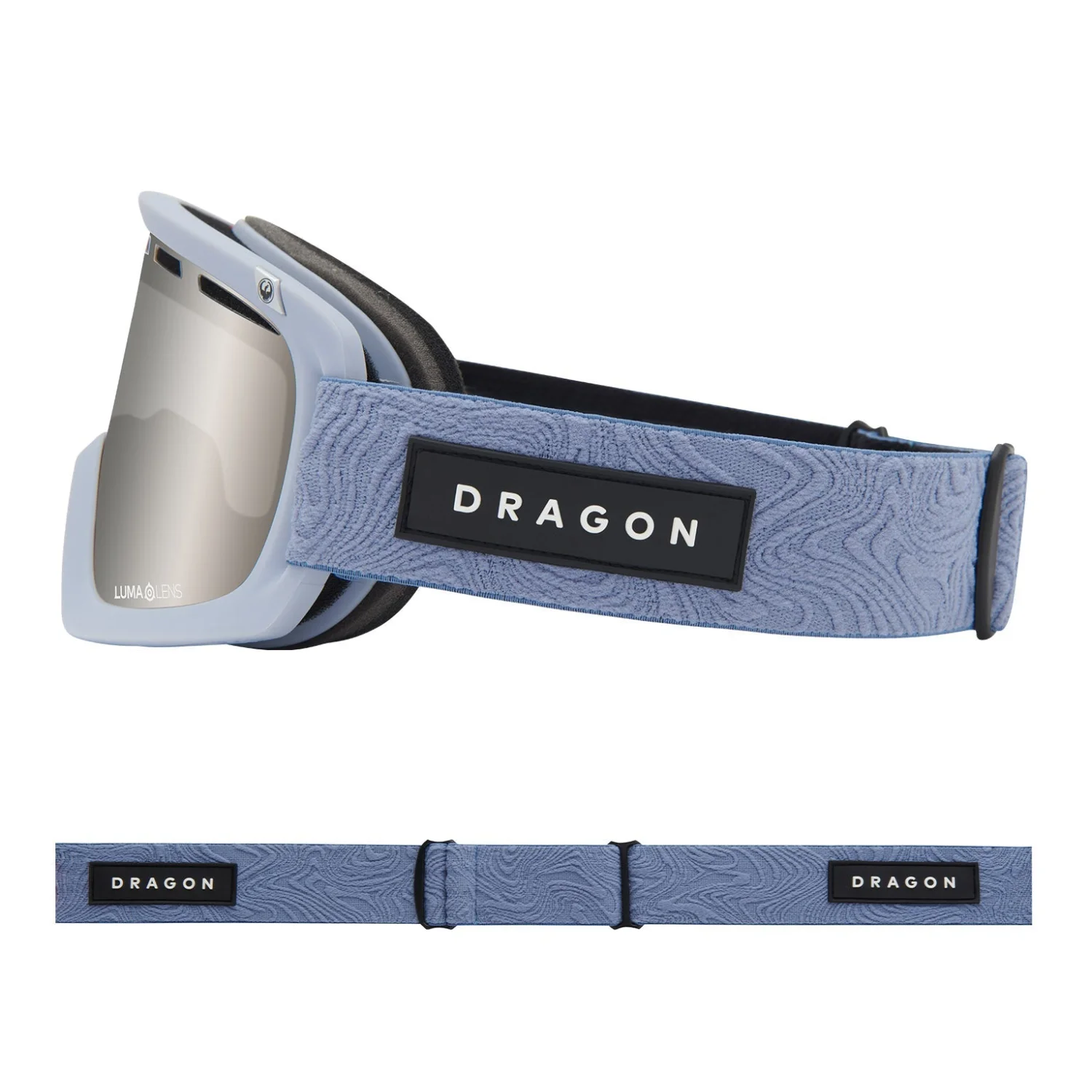 D1 OTG Skibrille, Goggles, Schwarz, Blau, Verschlussband