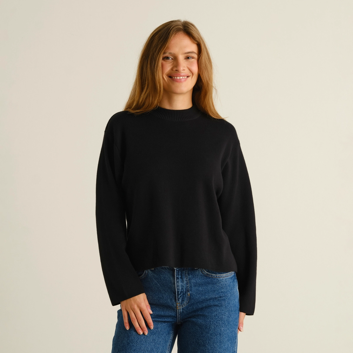 Sweater Limhamn Base Pullover, Schwarz, Rundhals, Knitwear, Langarm, Pullover, Schwarz, Rundhalsausschnitt, Langarmpullover, Alltagskleidung