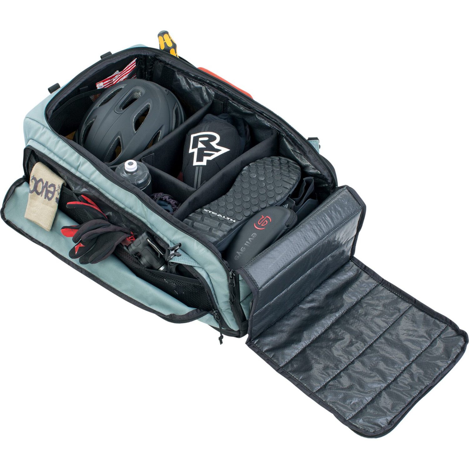 Sac à dos, sacoche de vélo, casque, sèche-chaussures, sacoche pour accessoires