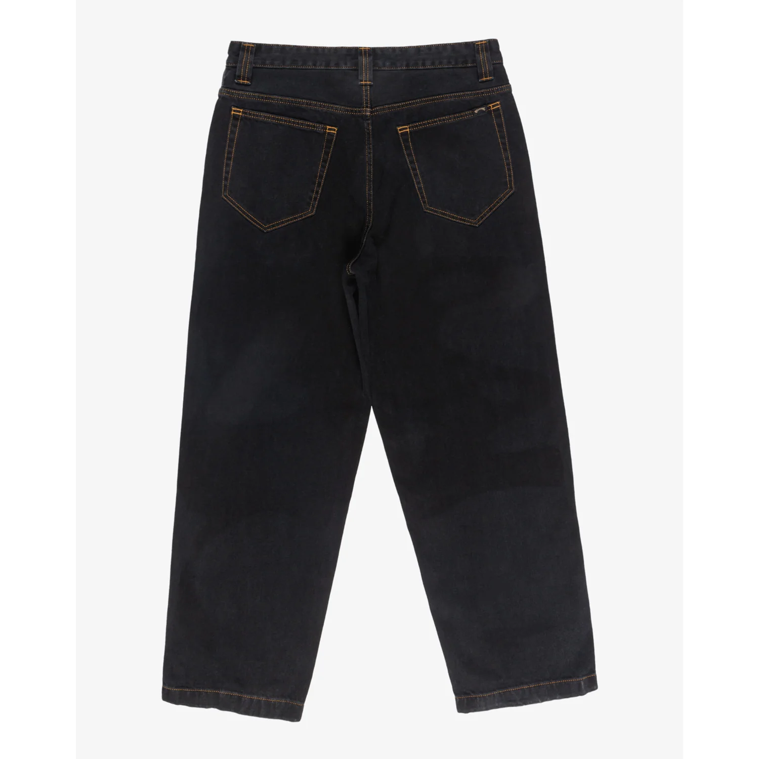 Jeans, Schwarz, Denim, Weites Bein, Kontrastnähte