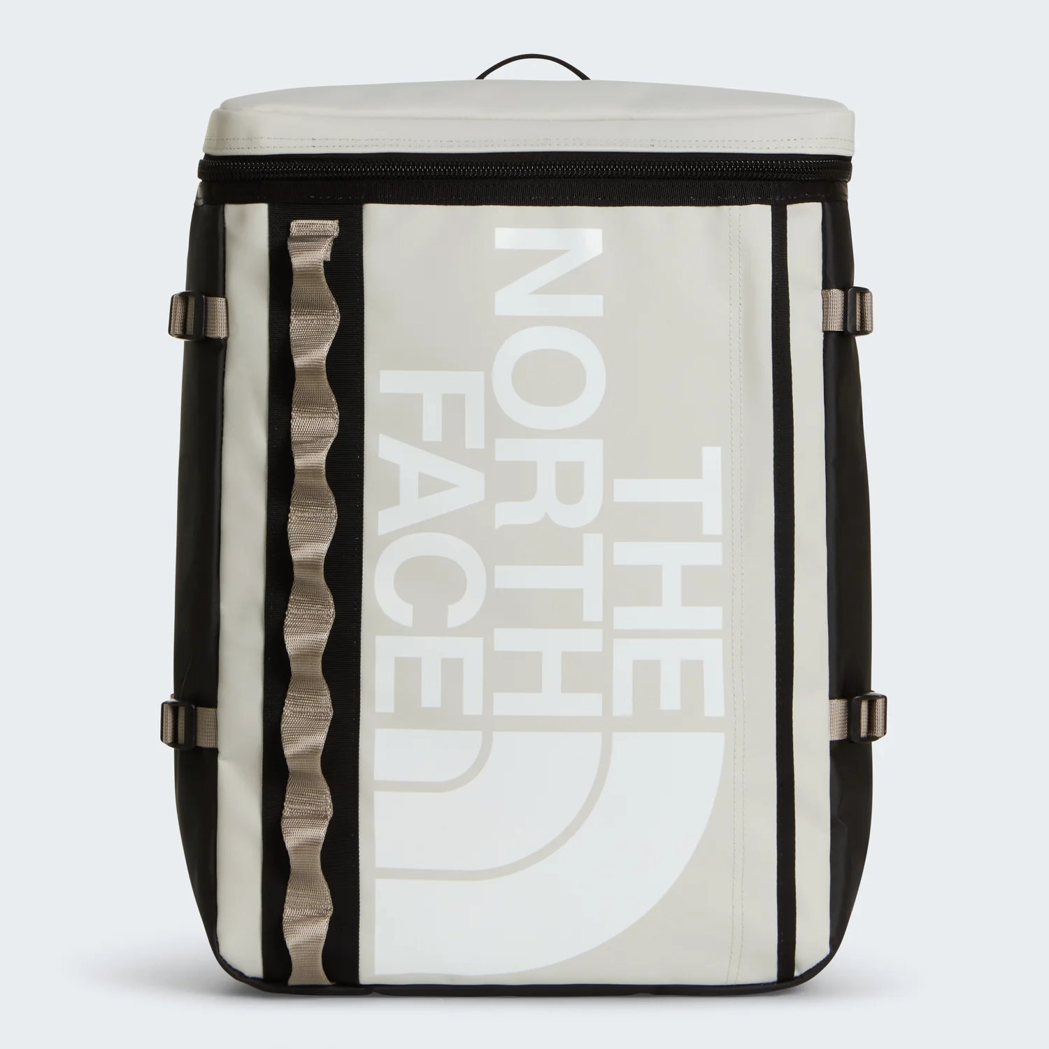 Rucksack, Hellgrau, Schwarz, Reißverschluss, Logoprint