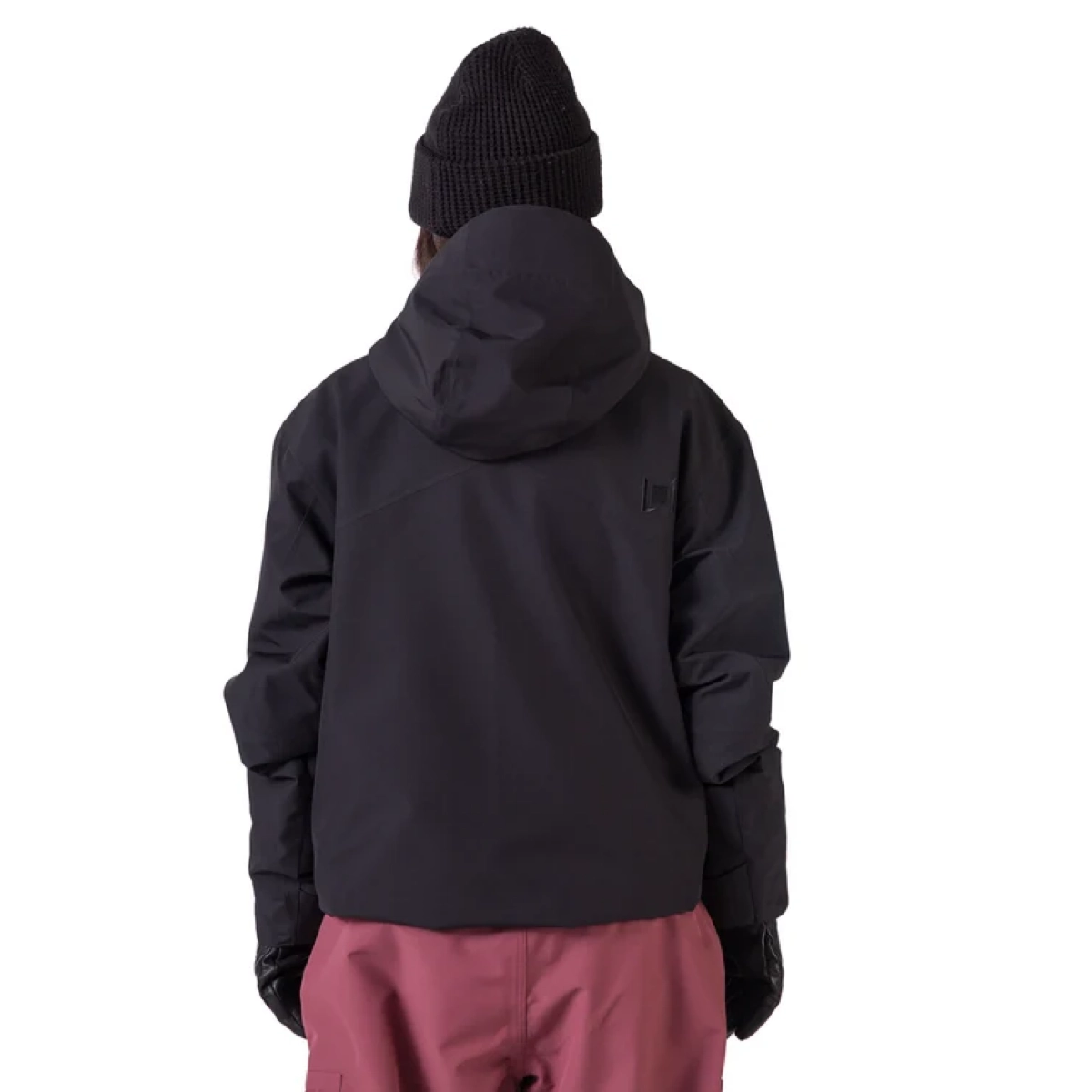 jacke, kapuze, schwarz, softshell?, rueckansicht, jacke, winterjacke, hoodie, dunkel, langarm