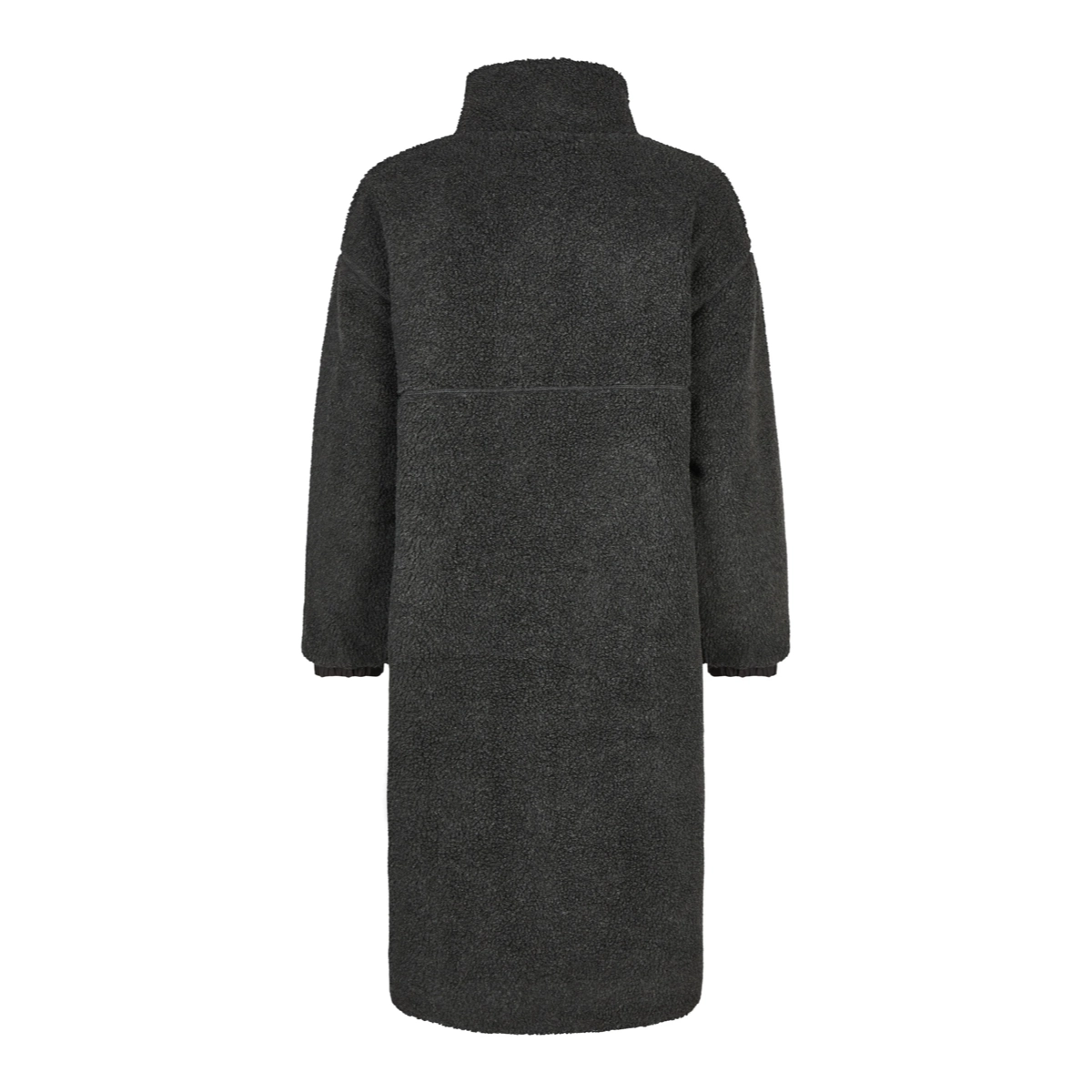 Fluffy Teddy Coat Mantel, Langarm, Grau, Teddystoff, Oversized?
