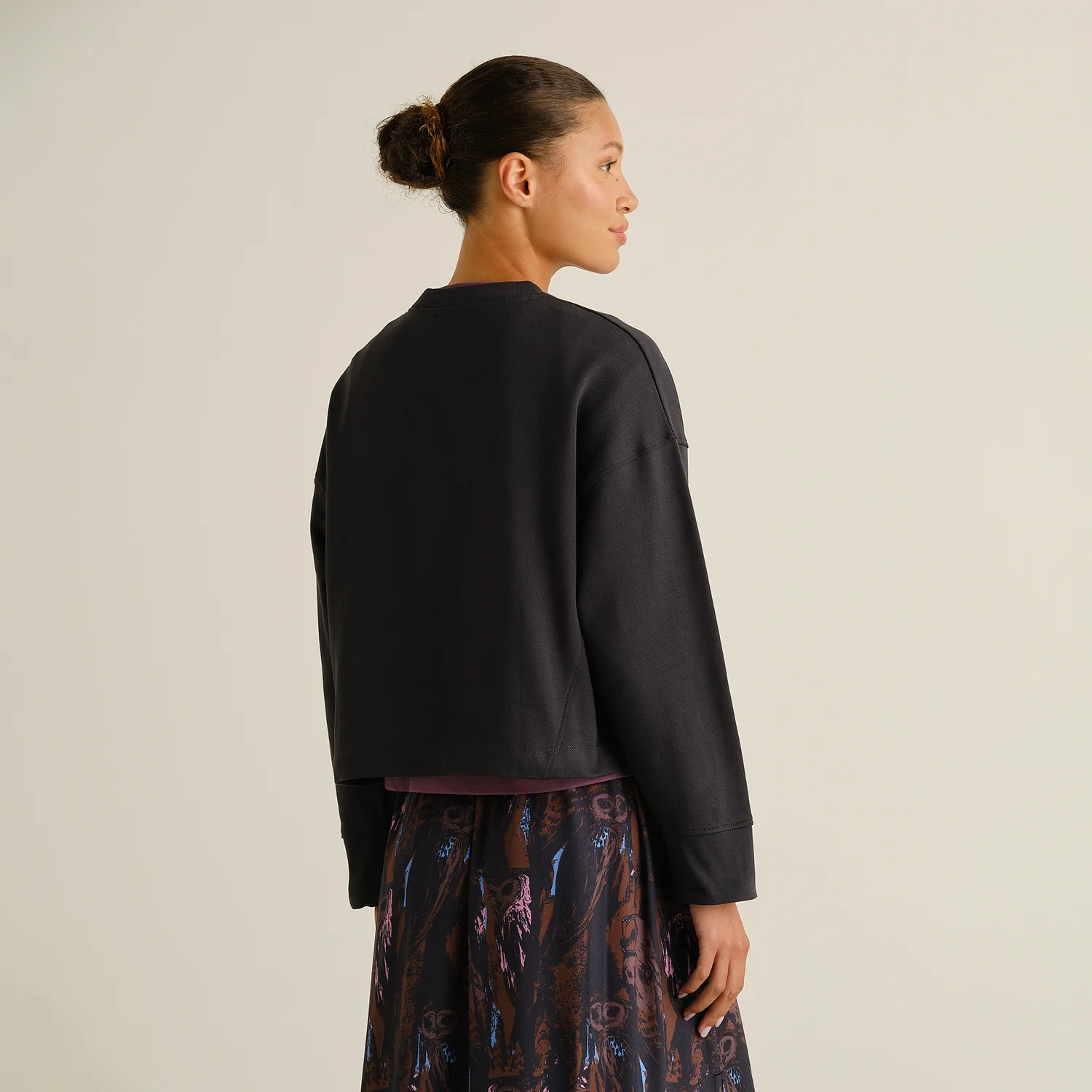 Dedicated Sweatshirt Gia Black Phantom, vue 4