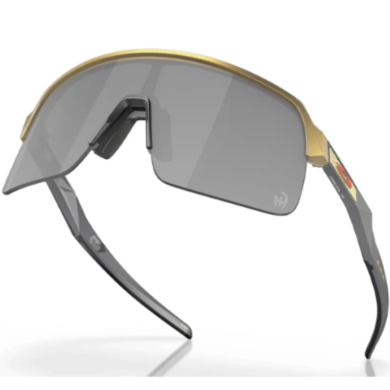 Lunettes, lunettes de sport, teinte grise, demi-monture, grande visière