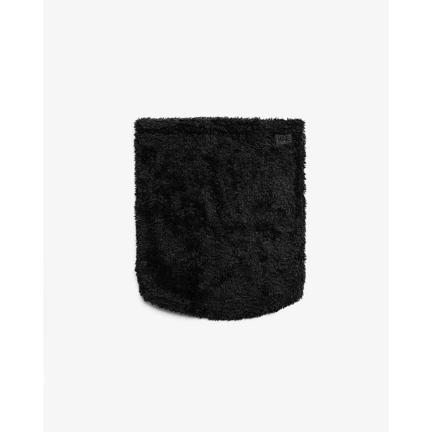 Wellness Neckwarmer Schlauchschal, Schwarz, Flauschig, Hochflor