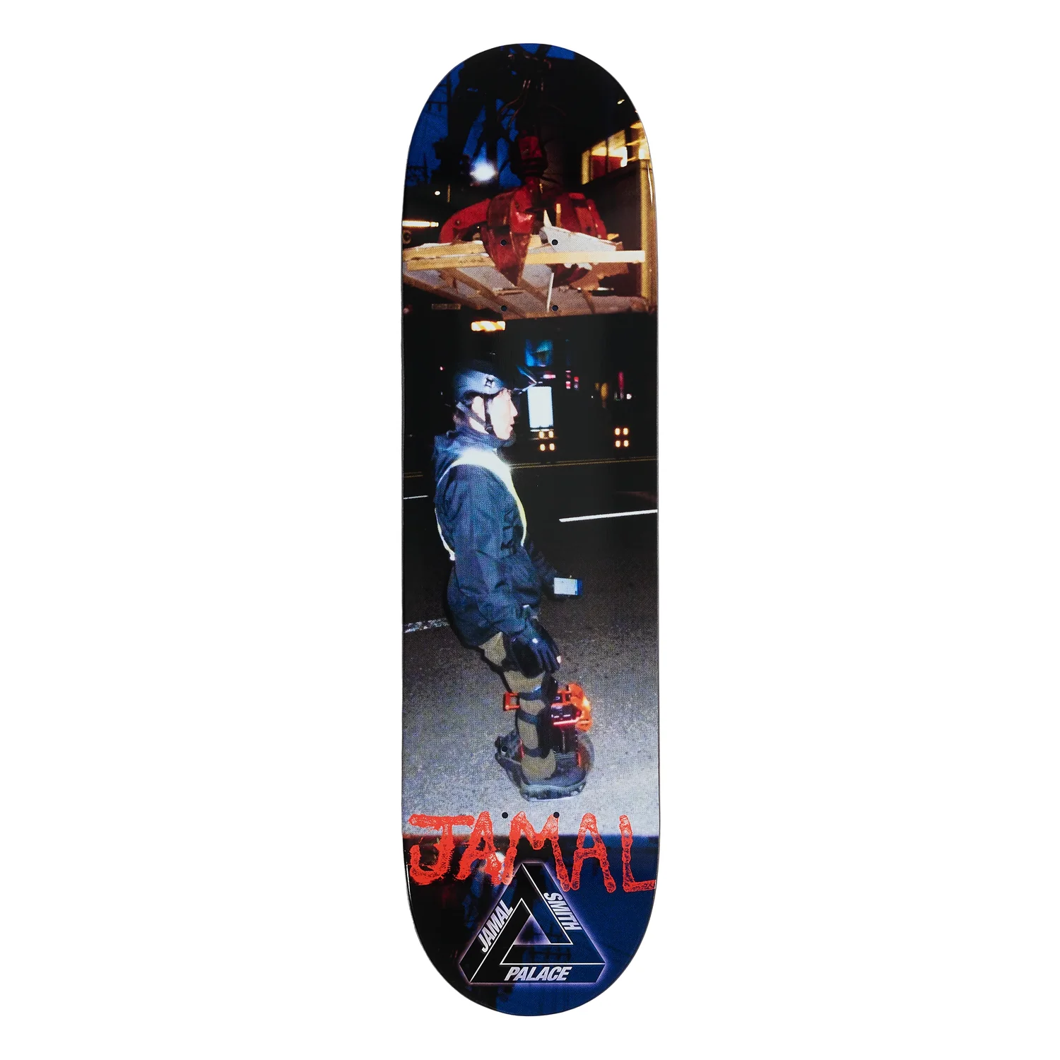 Jamal Pro S45 8.25 Planche de skateboard, bois d'érable, impression photo, motif skateur, bleu-noir