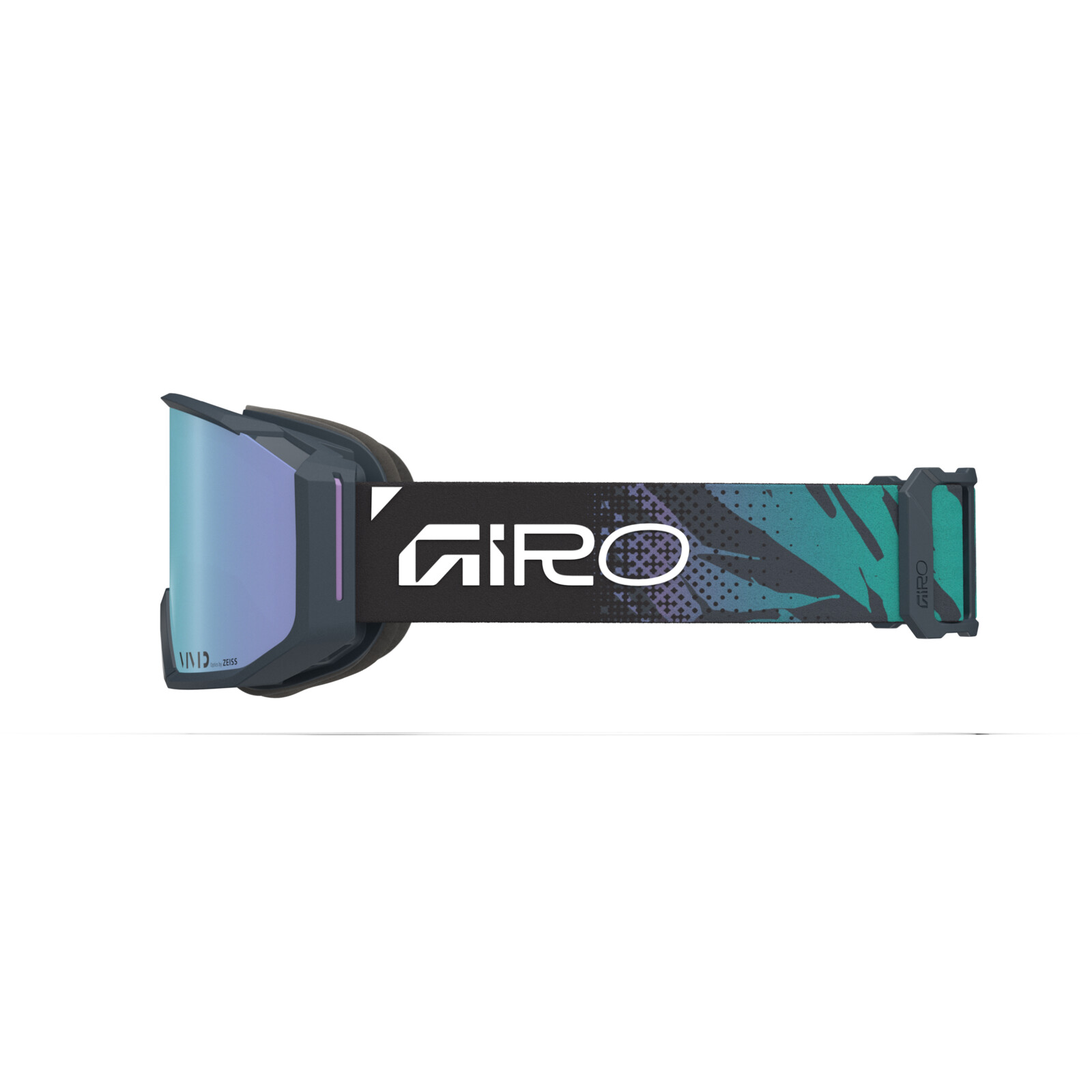 goggles, ski goggles, Spiegelglas, Träger Muster, blau grün