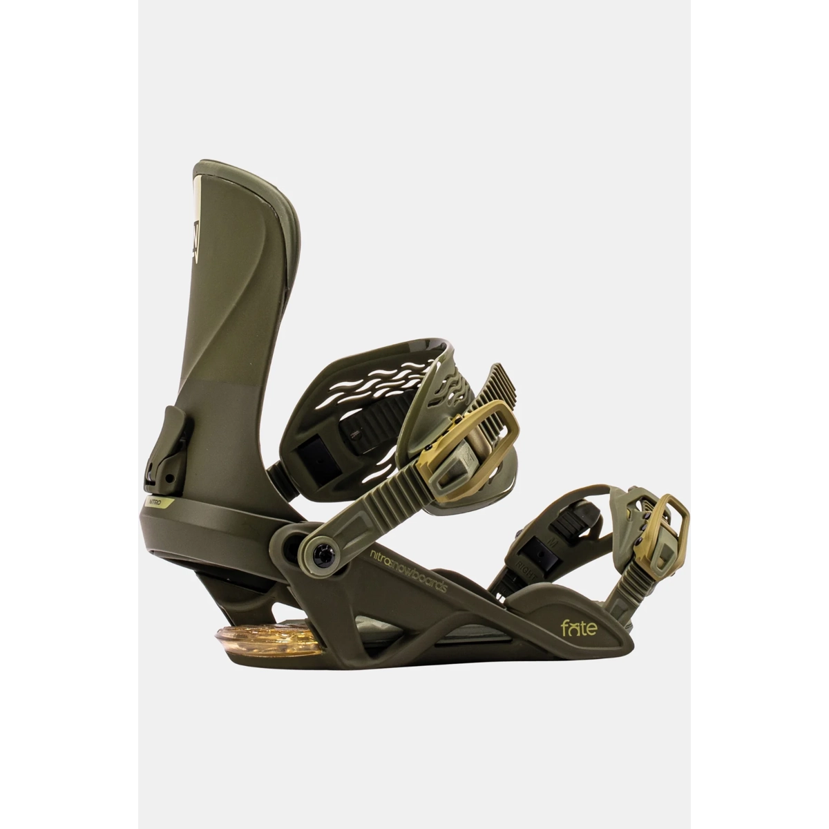 Snowboardbindungen, Step-in Bindungen, Niedrigprofil-Bindungen, olivgrün, verstellbare Riemen, Schneeboard-Bindungen, Olivgrün, Riemen, Step-in-Bindungen, Niedrige Bauweise