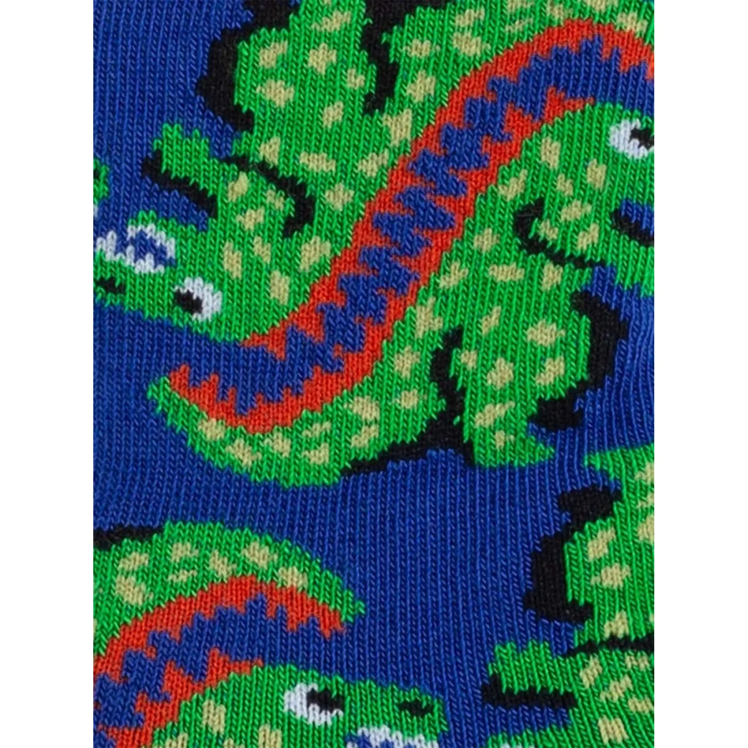 Tissu tricoté, motif dinosaures, bleu-vert, tricot jacquard, motif animalier