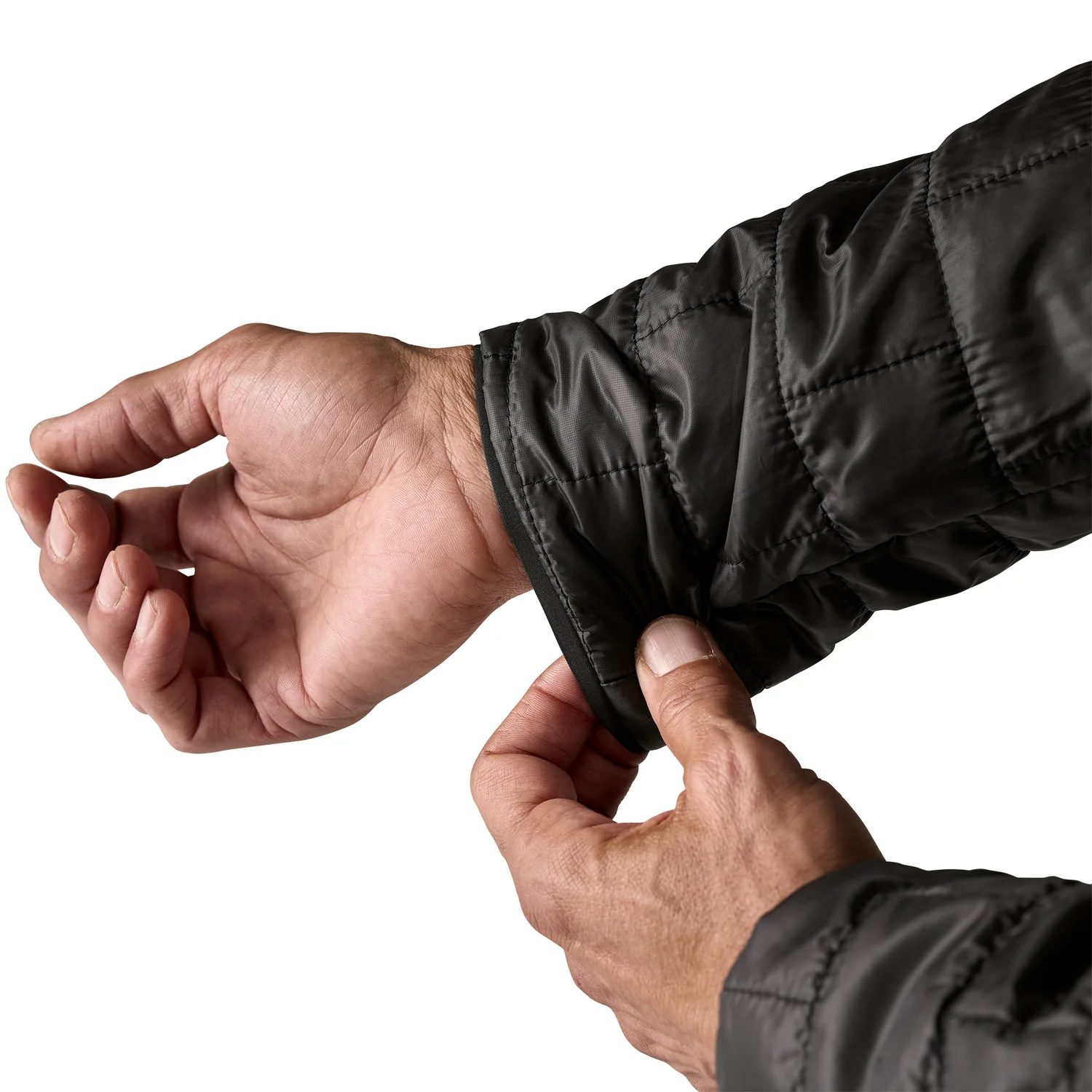 Steppjacke, Schwarz, Gesteppt, Bündchenärmel