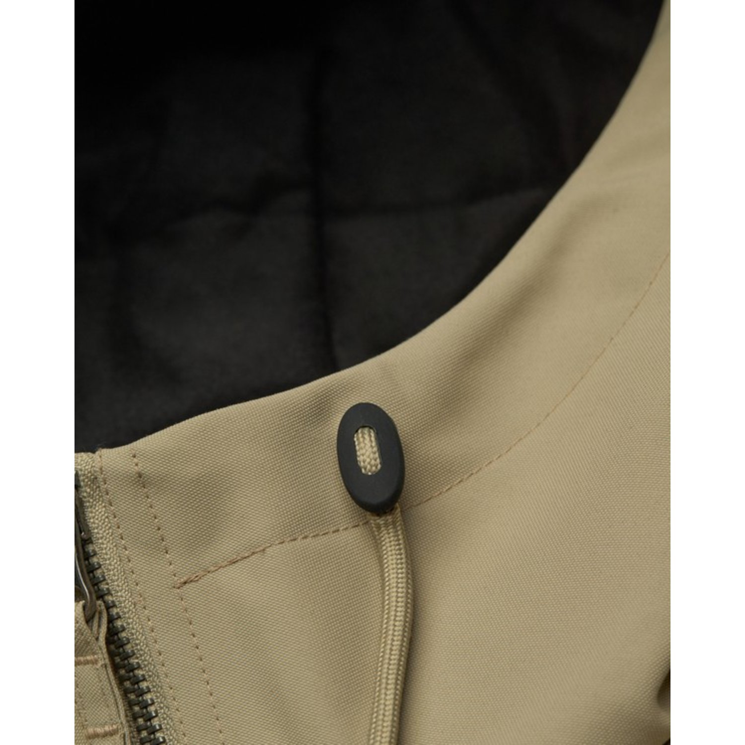 Dulcey Veste, beige, fermeture éclair, bouton, col