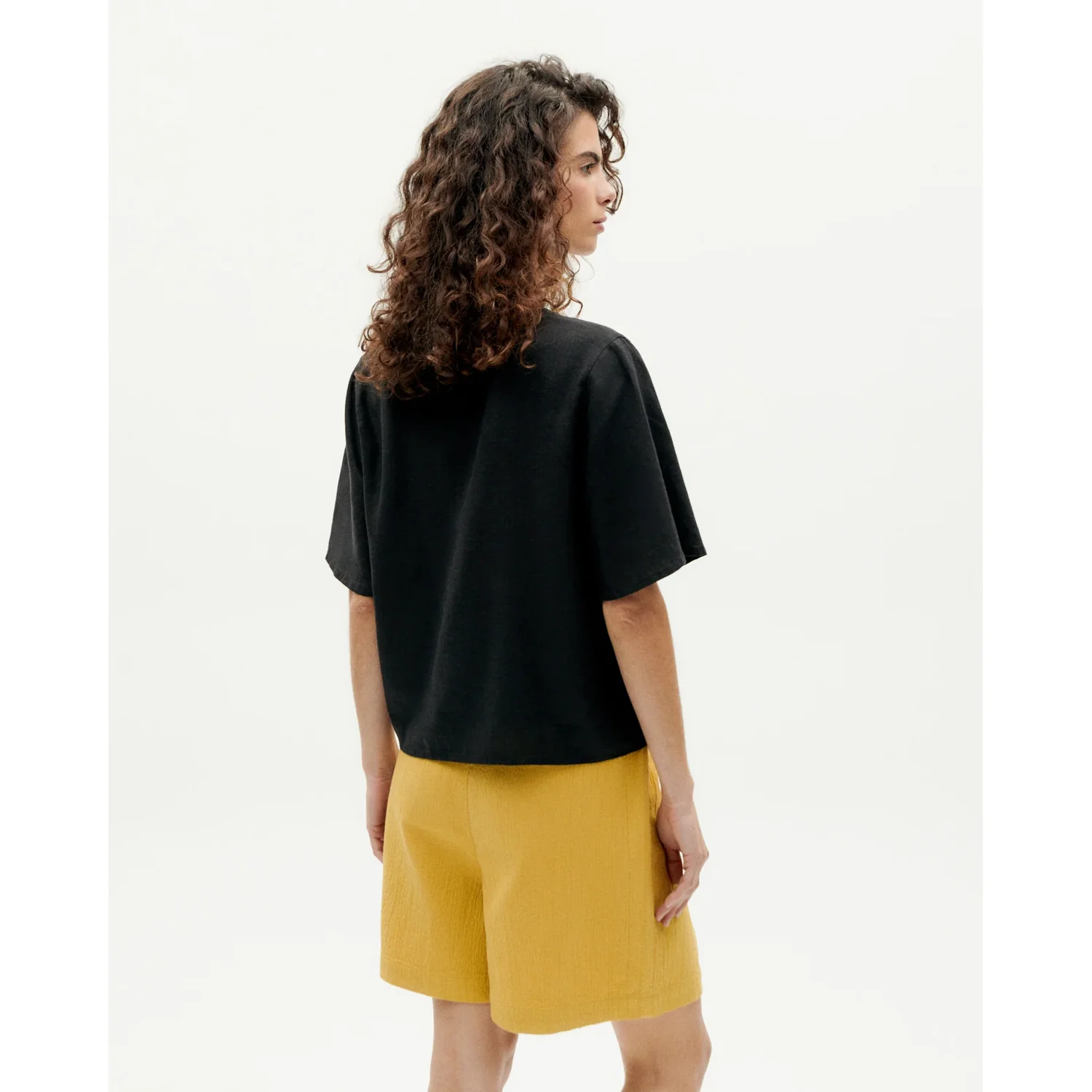 ThinkingMu Libelula Hemp Blouse Black, Ansicht 5