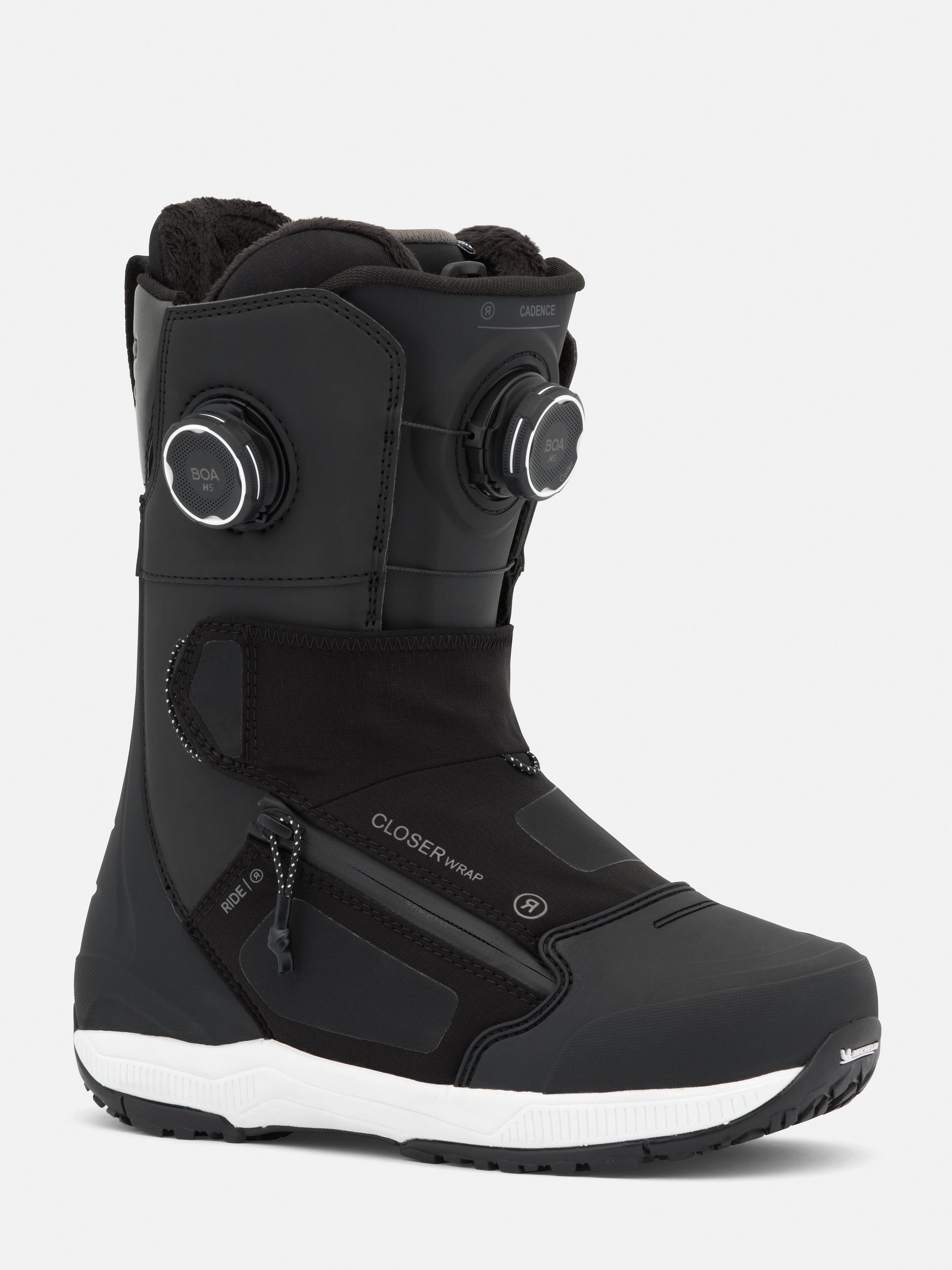 Bottes de neige, noires, système Boa, bottes mi-hautes, imperméables