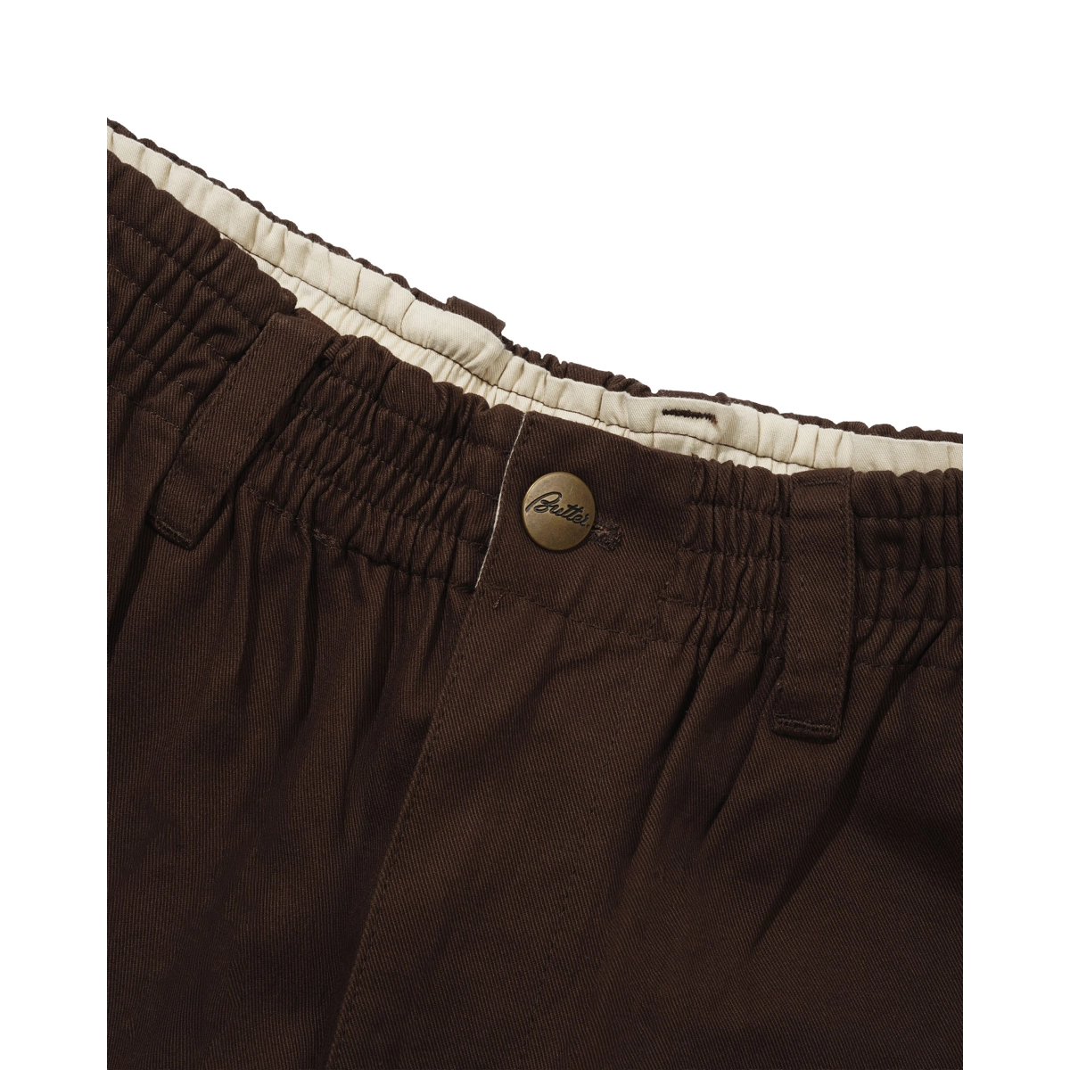 braun, elastischer-taillenbund, knopf, naht, cord, braun, hose, Bund, Knopf, elastischer Bund