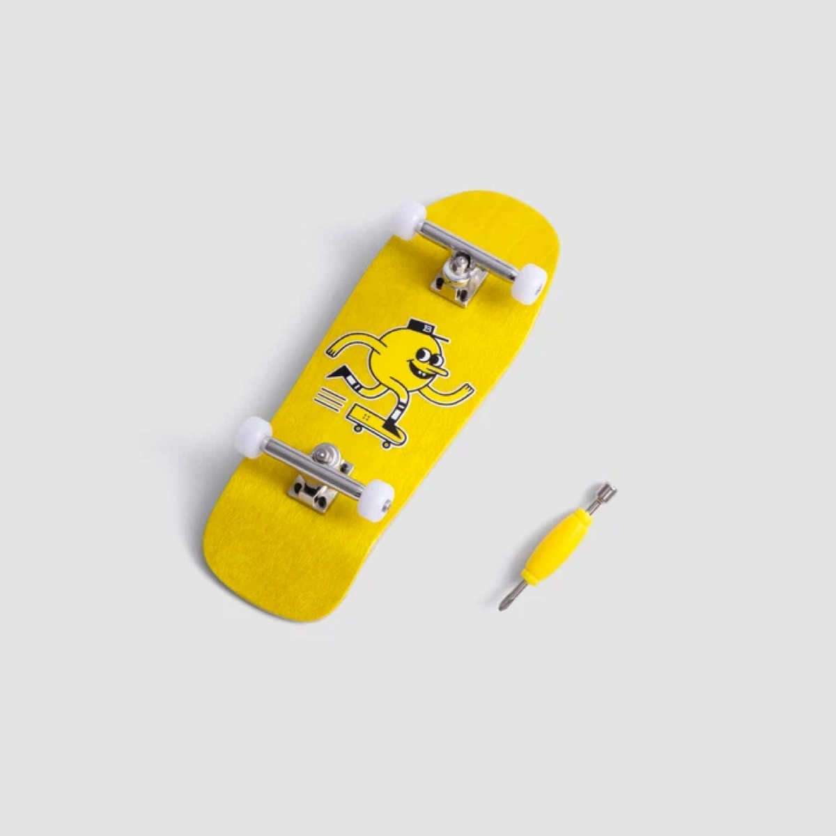Spielzeug-Skateboard, Mini-Skateboard, Gelb, Trickboard, SPCN-Adapter, Skateboard, Mini-Skateboard, Gelb, Spielzeug, Griffige Auflage