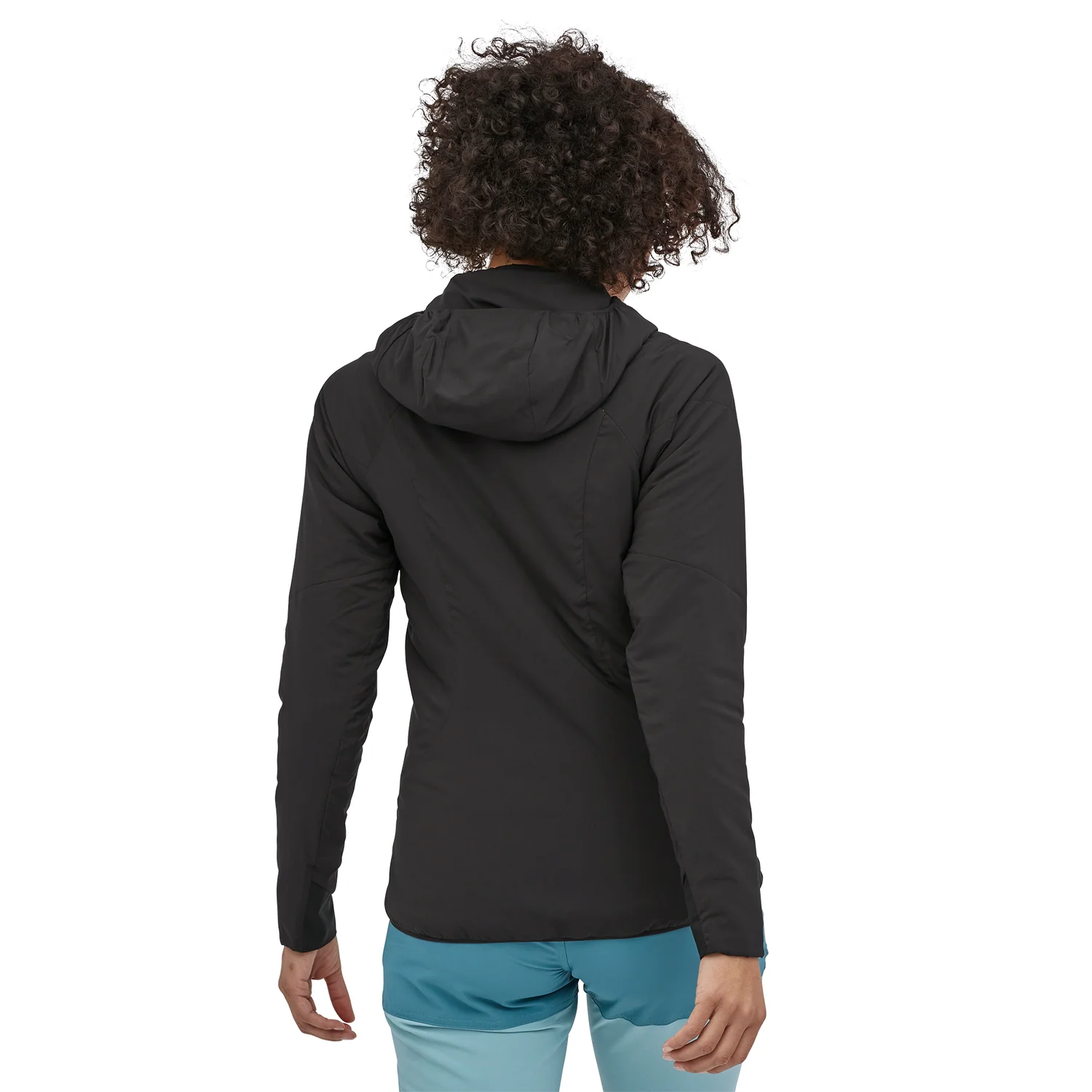 W`s Nano-Air Hoody Veste pour femme, à capuche, noire, à manches longues, veste de plein air