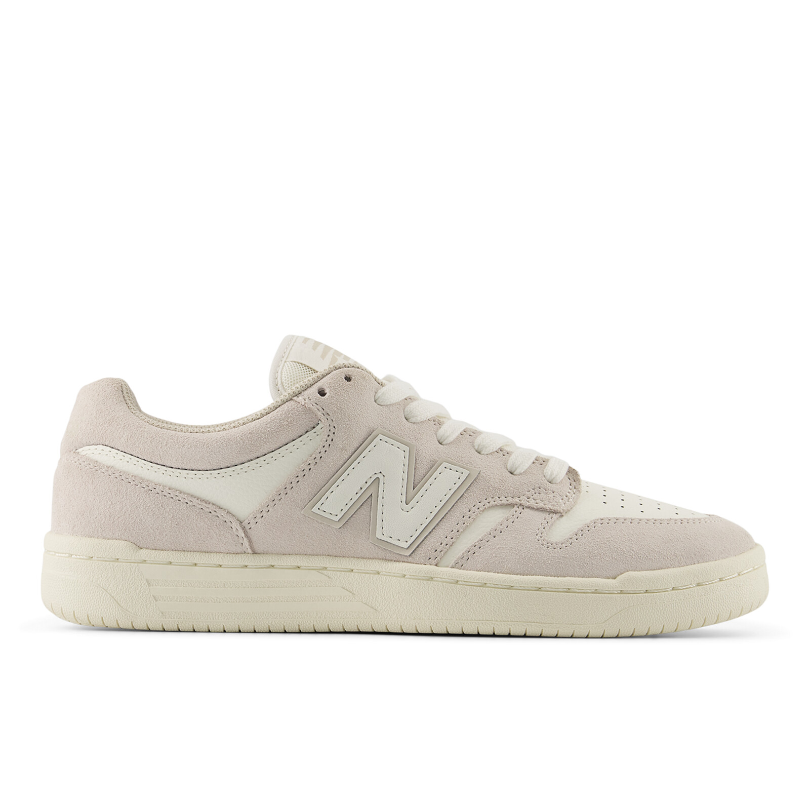 UN 480 Baskets, beige, aspect cuir, nubuck, basses
