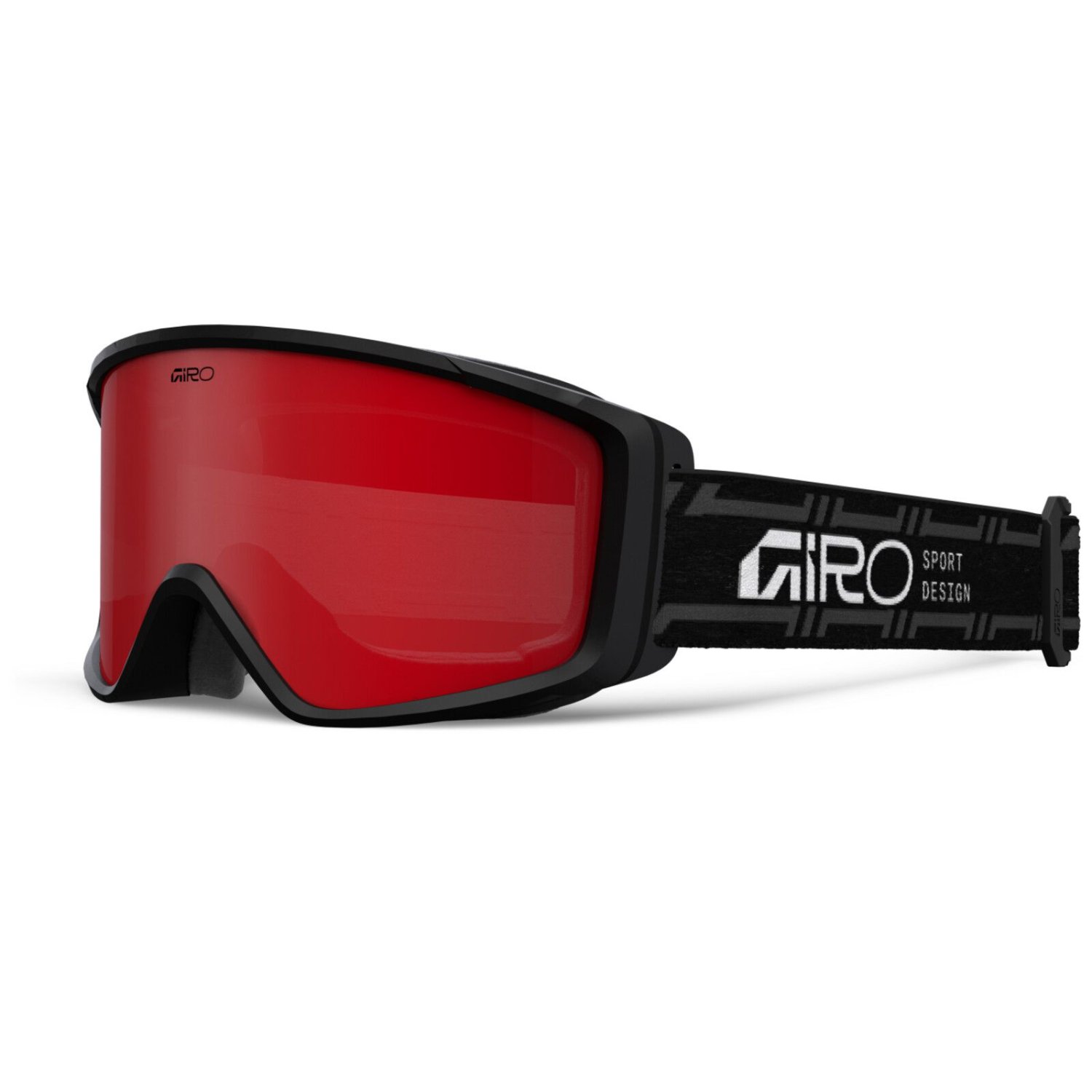 Goggles, Skibrille, Rotglas-Visier, Riemen, Gleitschutz