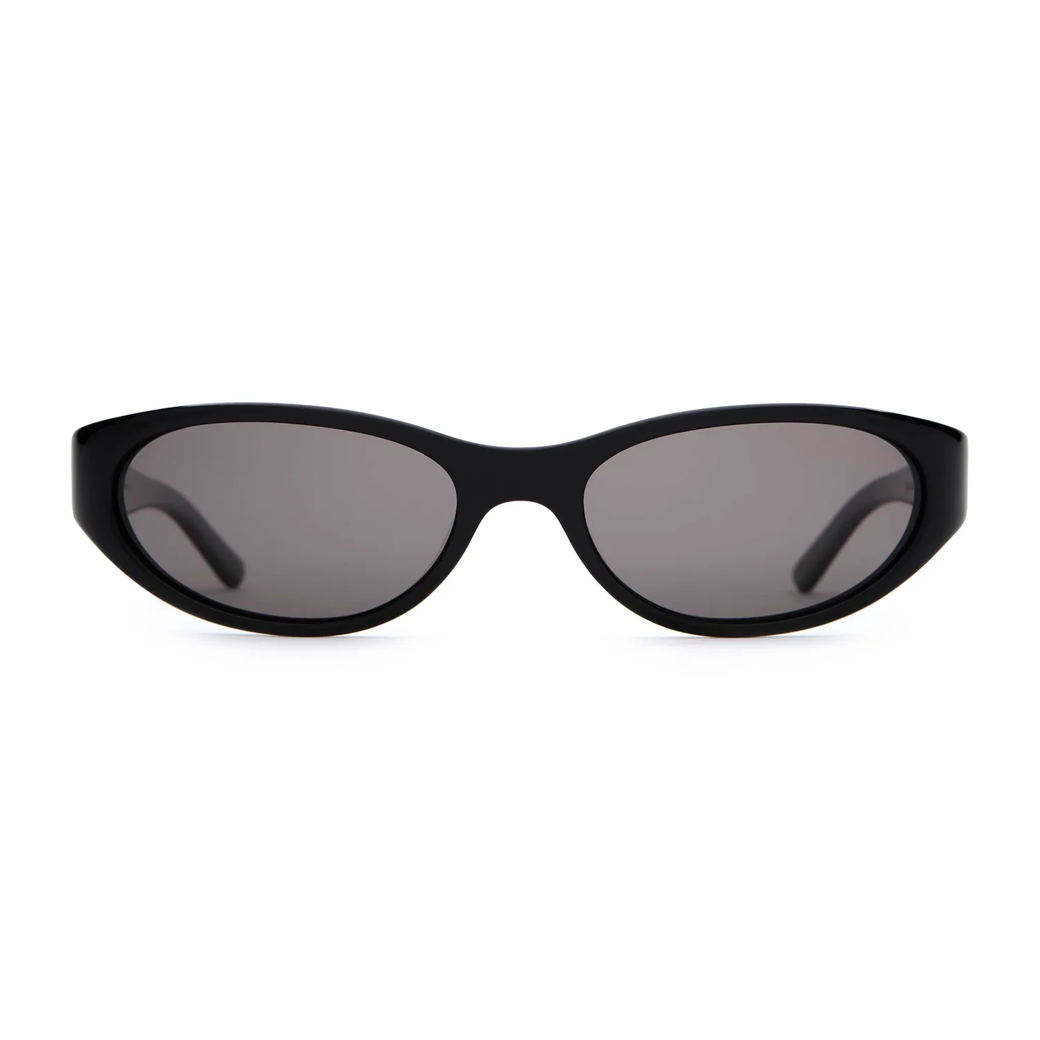 The Mini Funk Polarized Sonnenbrille, schwarzer Rahmen, ovale Gläser, dunkle Gläser