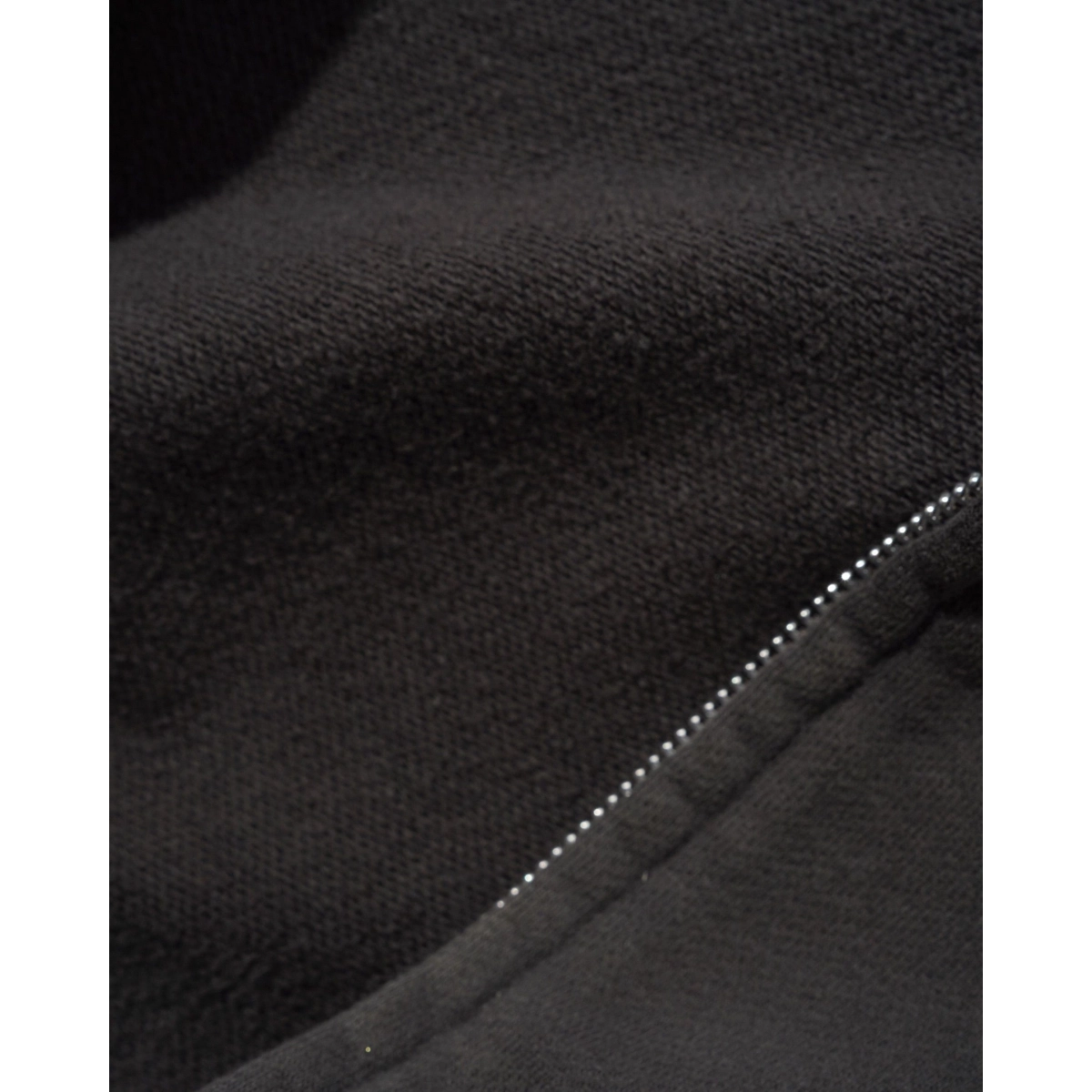 Stretch Zip-Thru Hood schwarz, Stoff, Textil, Naht, Bodenbelag, schwarzer Stoff, Reißverschluss, Textil, Naht, Nahtführung