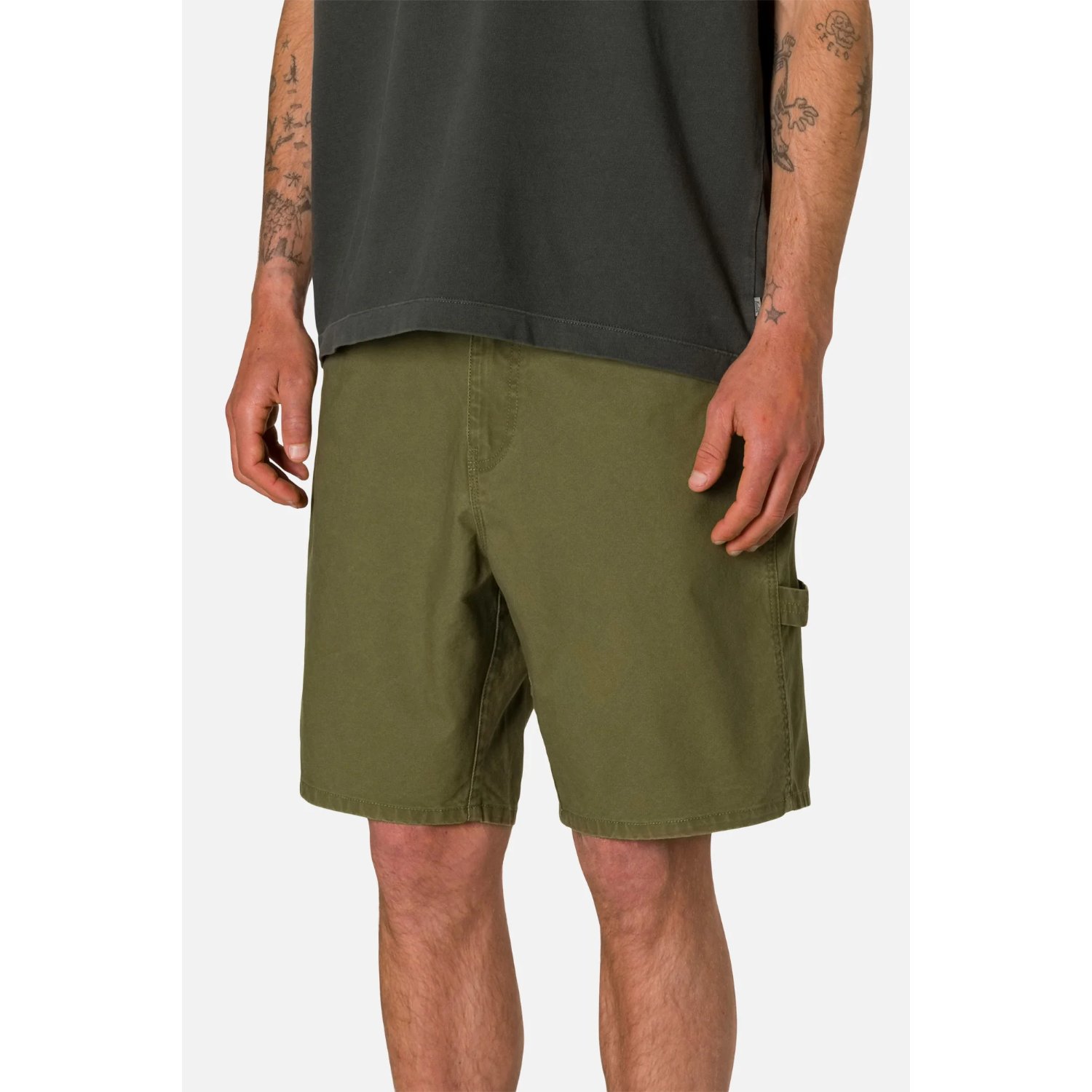 Short, pantalon cargo ?, vert olive, short cargo, longueur genou