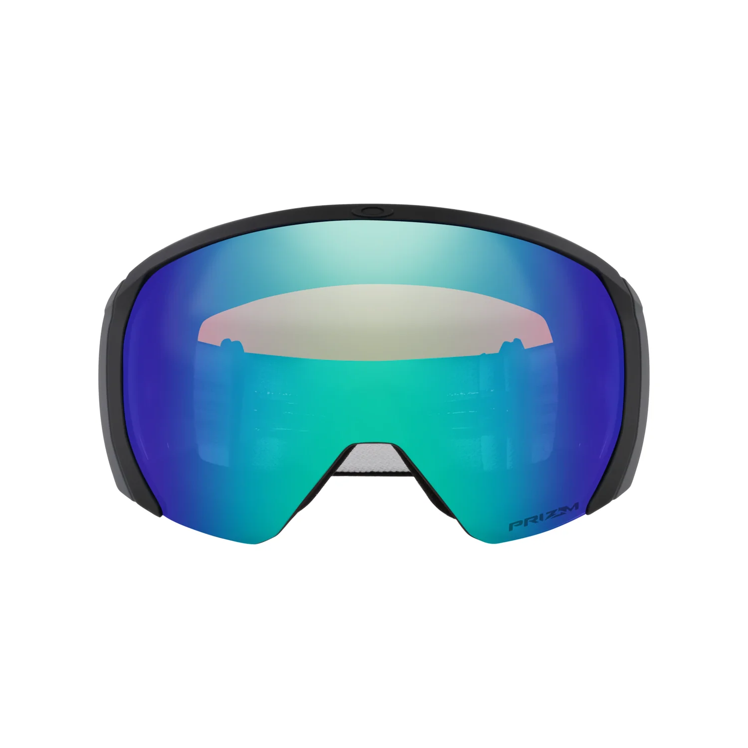 Flight Path L - Matte Blk Lunettes de ski, verres miroités, verres bleu-turquoise, monture noire, verres panoramiques