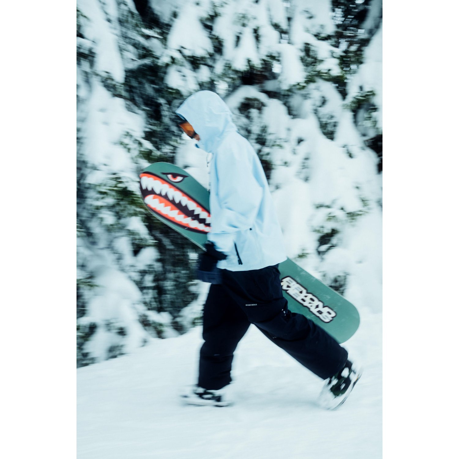 Snowboard, Snowboarder, Winter, Snow, Green snowboard