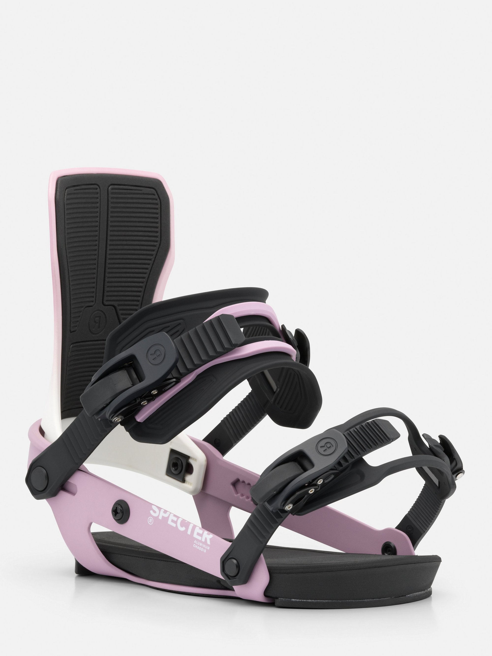 Fixations de snowboard, rose, réglables, semelle intérieure, sangles