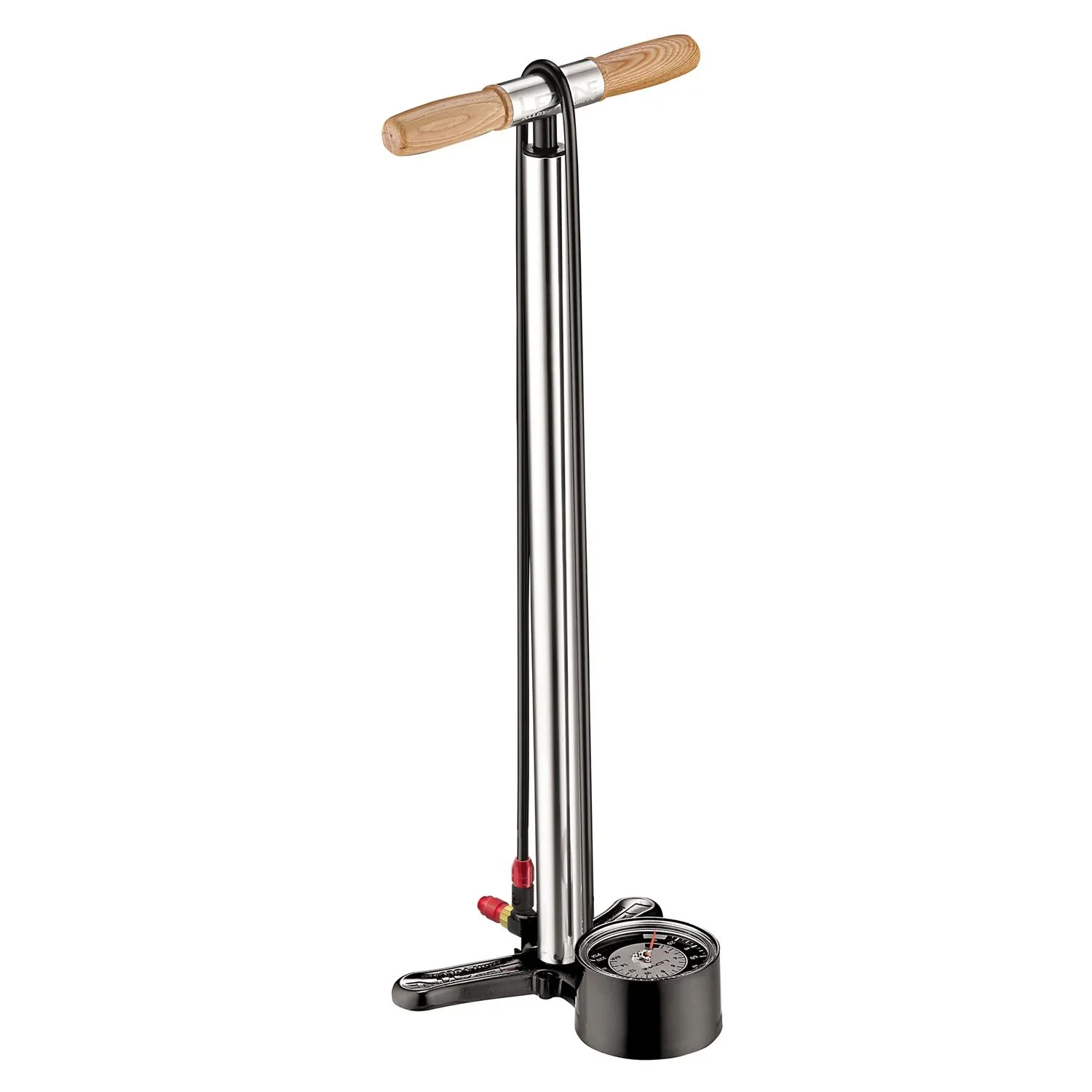 Alloy HP Floor Drive 3.5 Pro Standluftpumpe, Manometer, Holzgriffe, Metallgehäuse, Schlauch mit Ventil