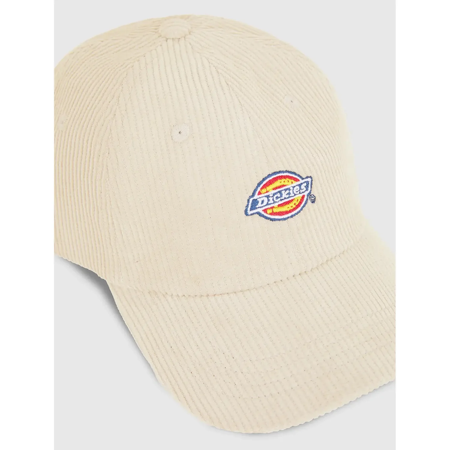Baseballkappe, Cordstoff, Cremefarben, Gebogener Schirm, Logo-Stickerei