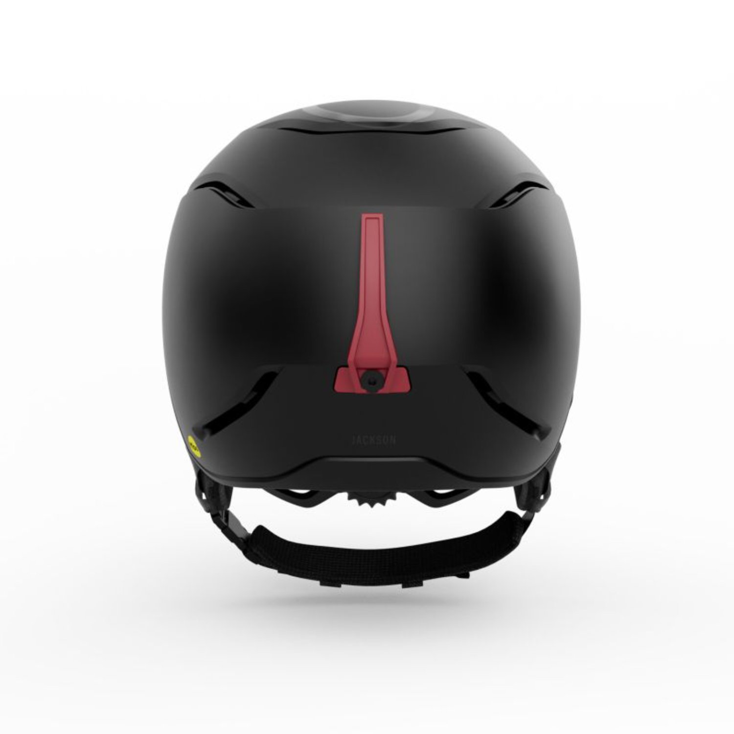 Jackson MIPS Helmet ski, casque, noir mat, bandes rouges, sangle réglable