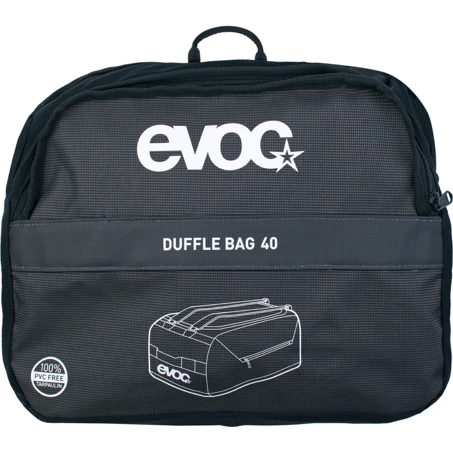 sac de voyage, sac de sport, sac fourre-tout, noir, 40 L