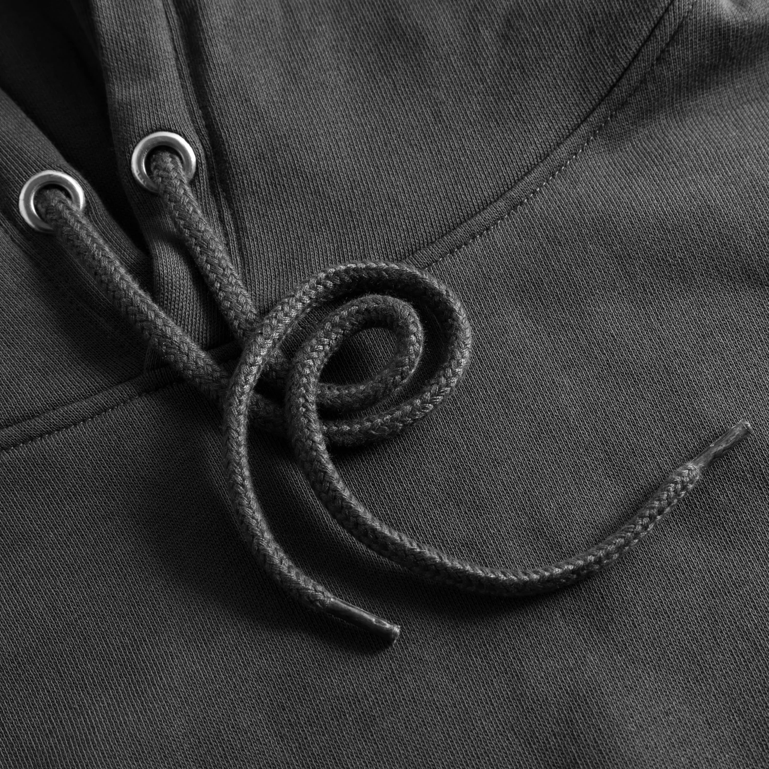 Hoodie Falun Sound System Logo Sweat à capuche, tissu noir, cordon de serrage, œillets métalliques