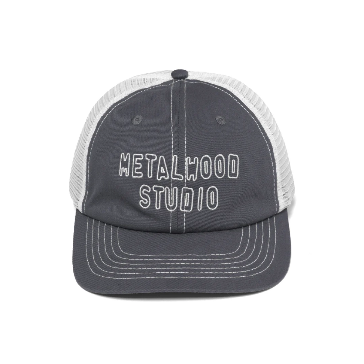 Cutie 6 Panel Trucker Hat Metalwood Studio Cutie 6 Panel Trucker Hat Navy